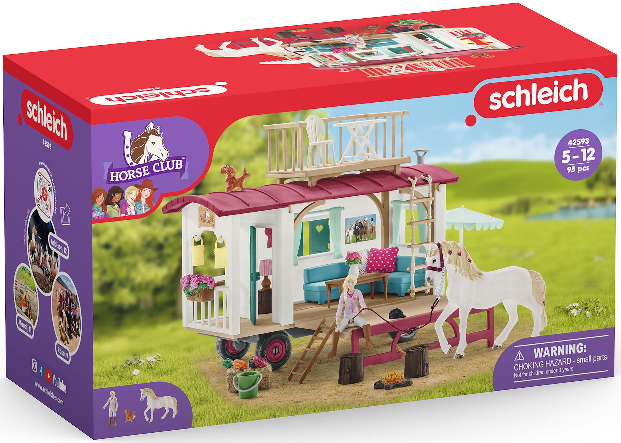 Schleich® Spielwelt »HORSE CLUB, Wohnwagen für geheime Club-Treffen (42593)«