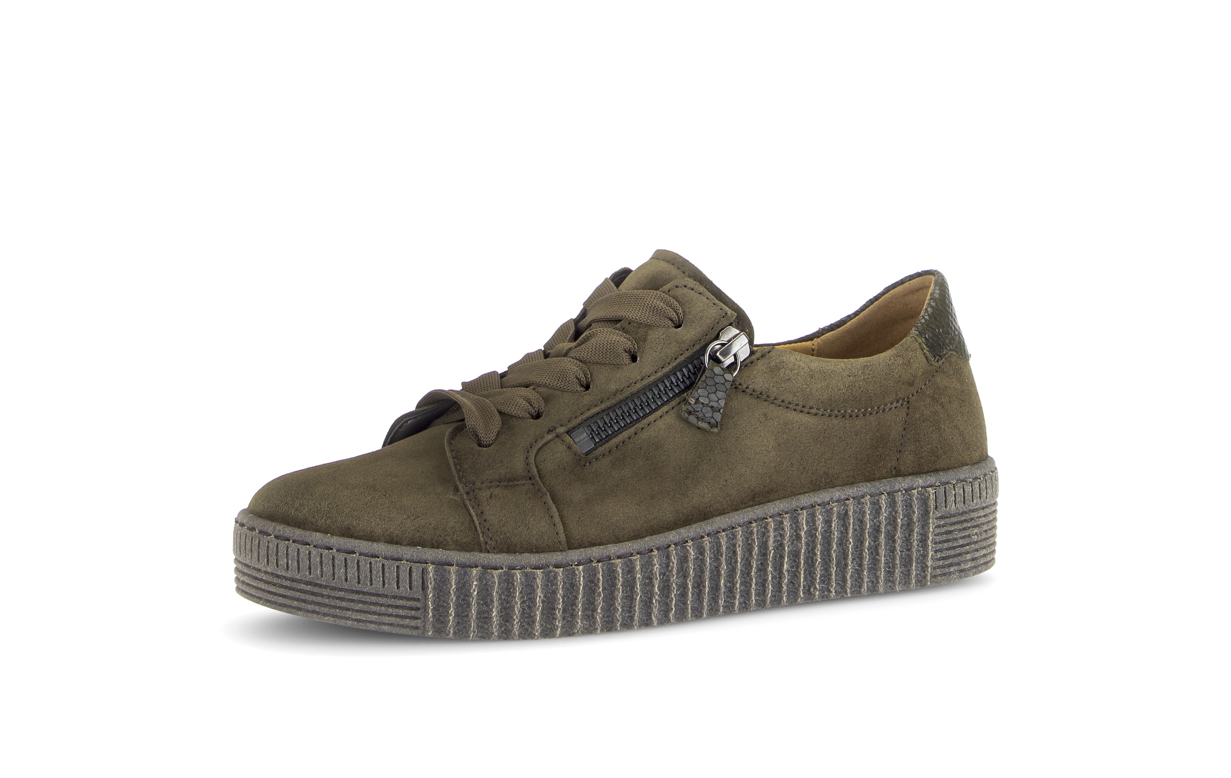 Gabor Plateausneaker  Freizeitschuh, Halbschuh, Schnürschuh mit dezenten Ziernähten