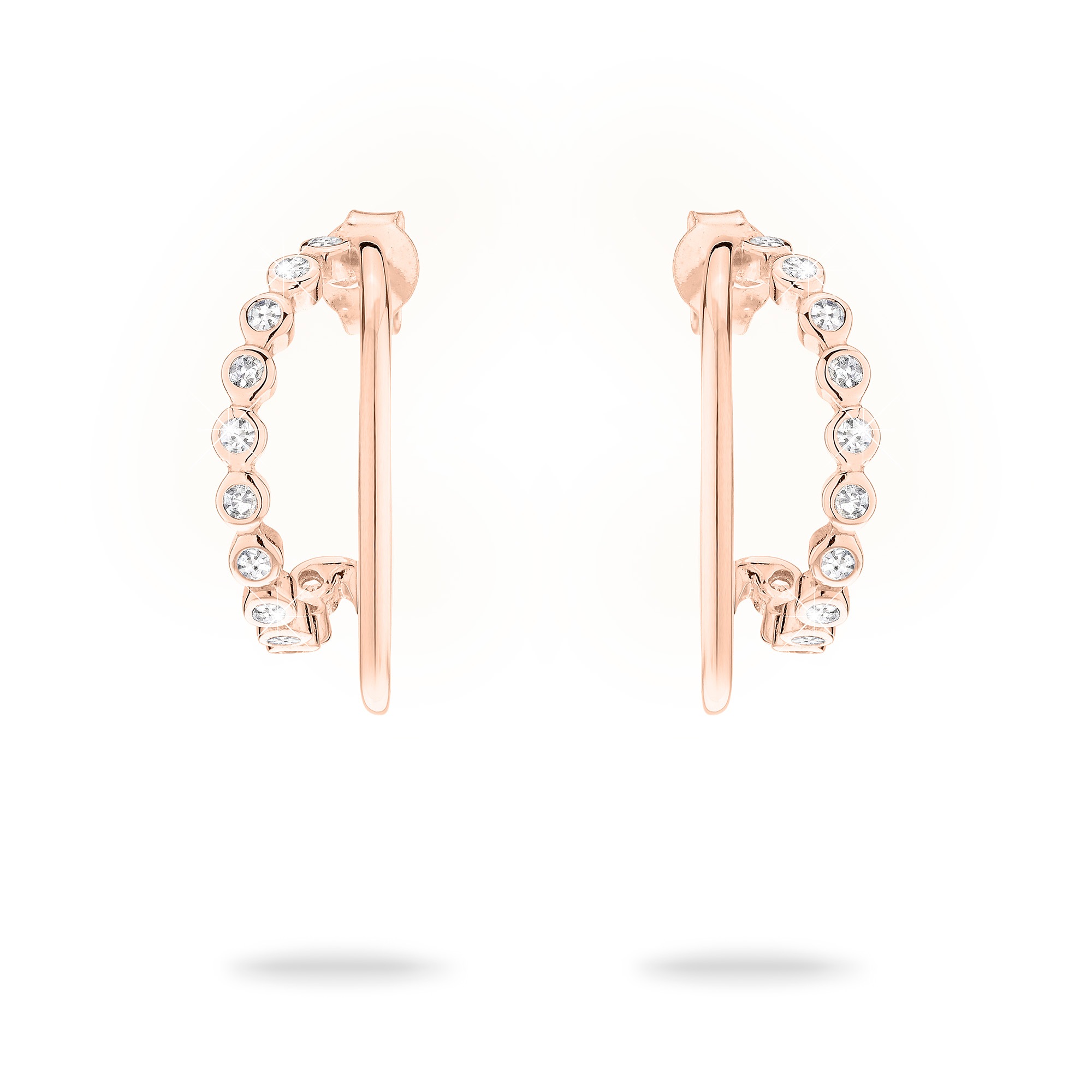 Tamaris Paar Creolen »Schmuck Geschenk Silber 925 Ohrringe Tiny Glimmer« mit Zirkonia (synth.)