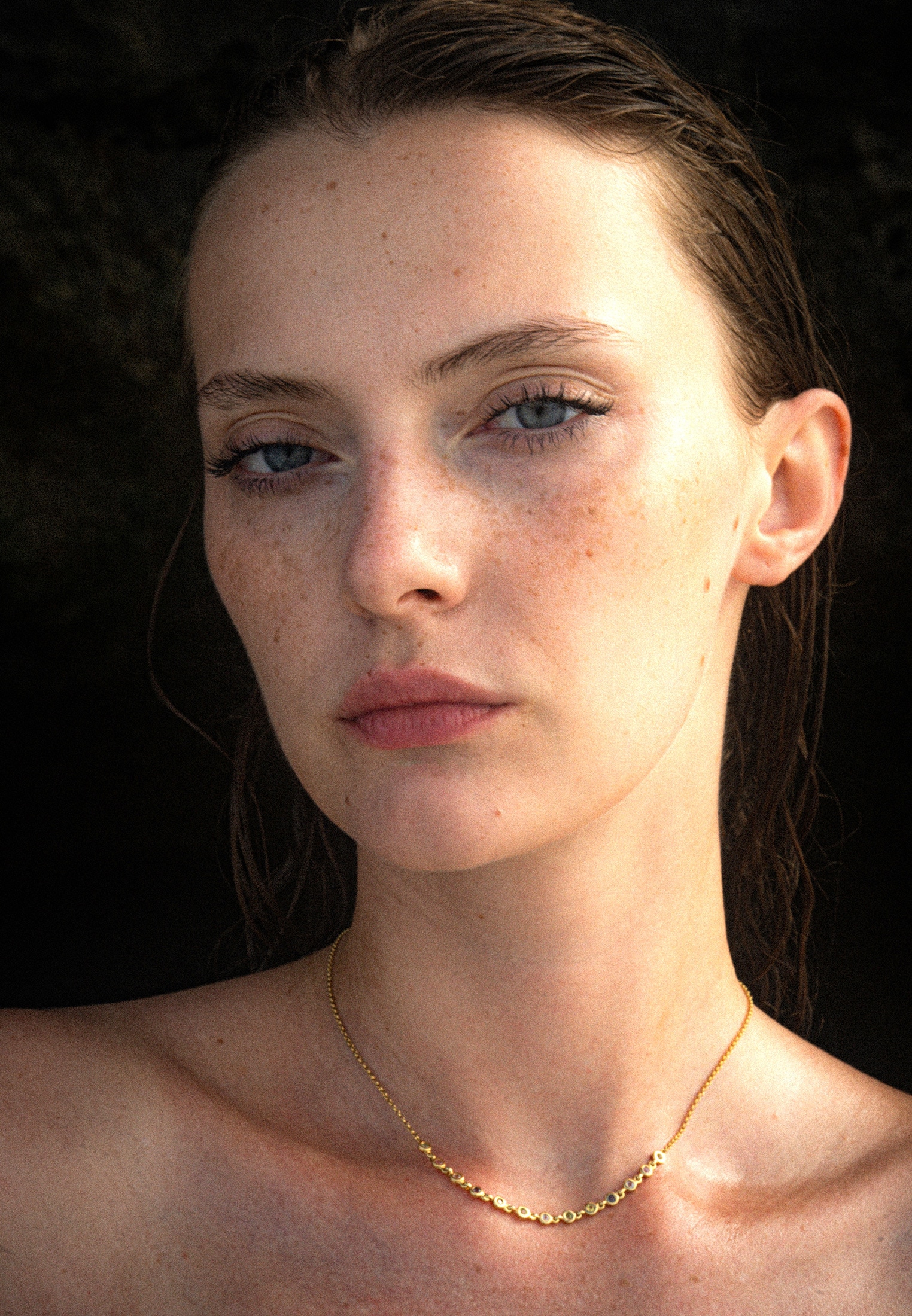 HAZE & GLORY Silberkette »Halskette Topas Periot Edelstein - Cool Glam 925 Silber«