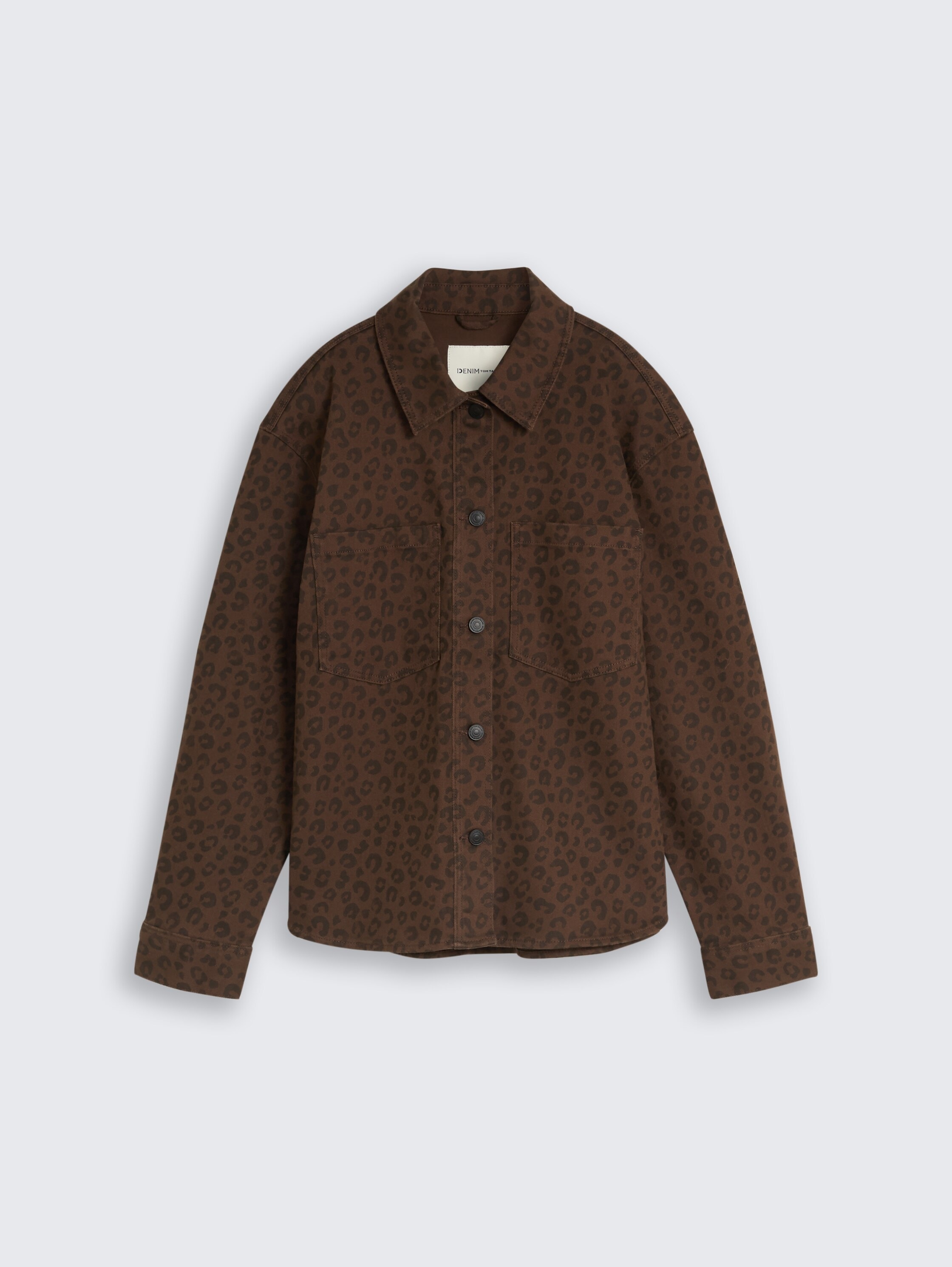 TOM TAILOR Denim Langarmbluse mit Animal-Print