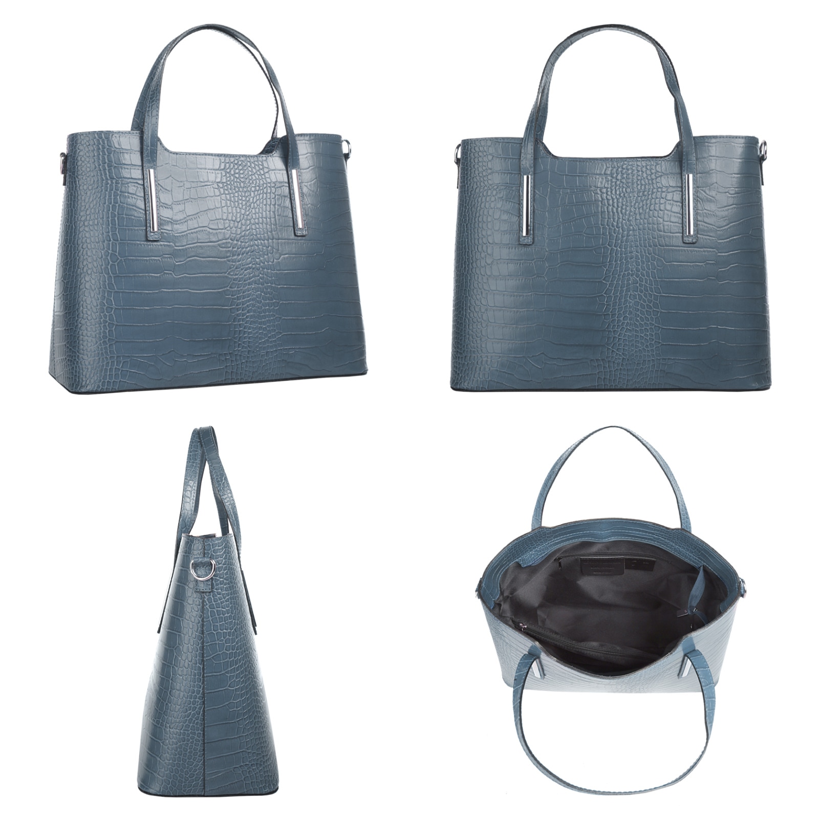 Cluty Henkeltasche, echt Leder, Made in Italy