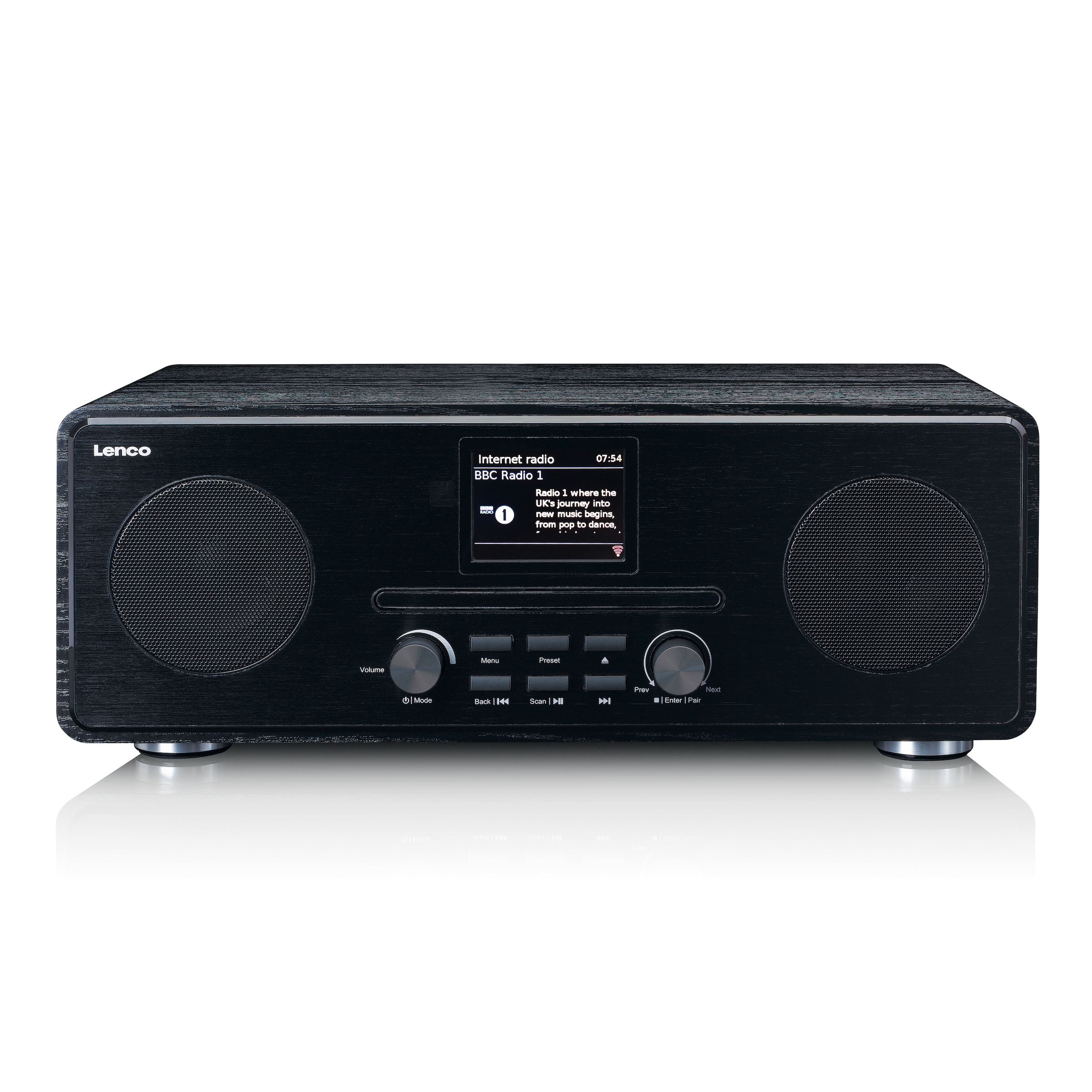 Lenco Internet-Radio »DIR-261BK« (Bluetooth | WLAN Digitalradio (DAB+) | FM-Tuner | Internetradio 20 W) mit DAB+/FM, CD/MP3, 2,8" Farbdisplay