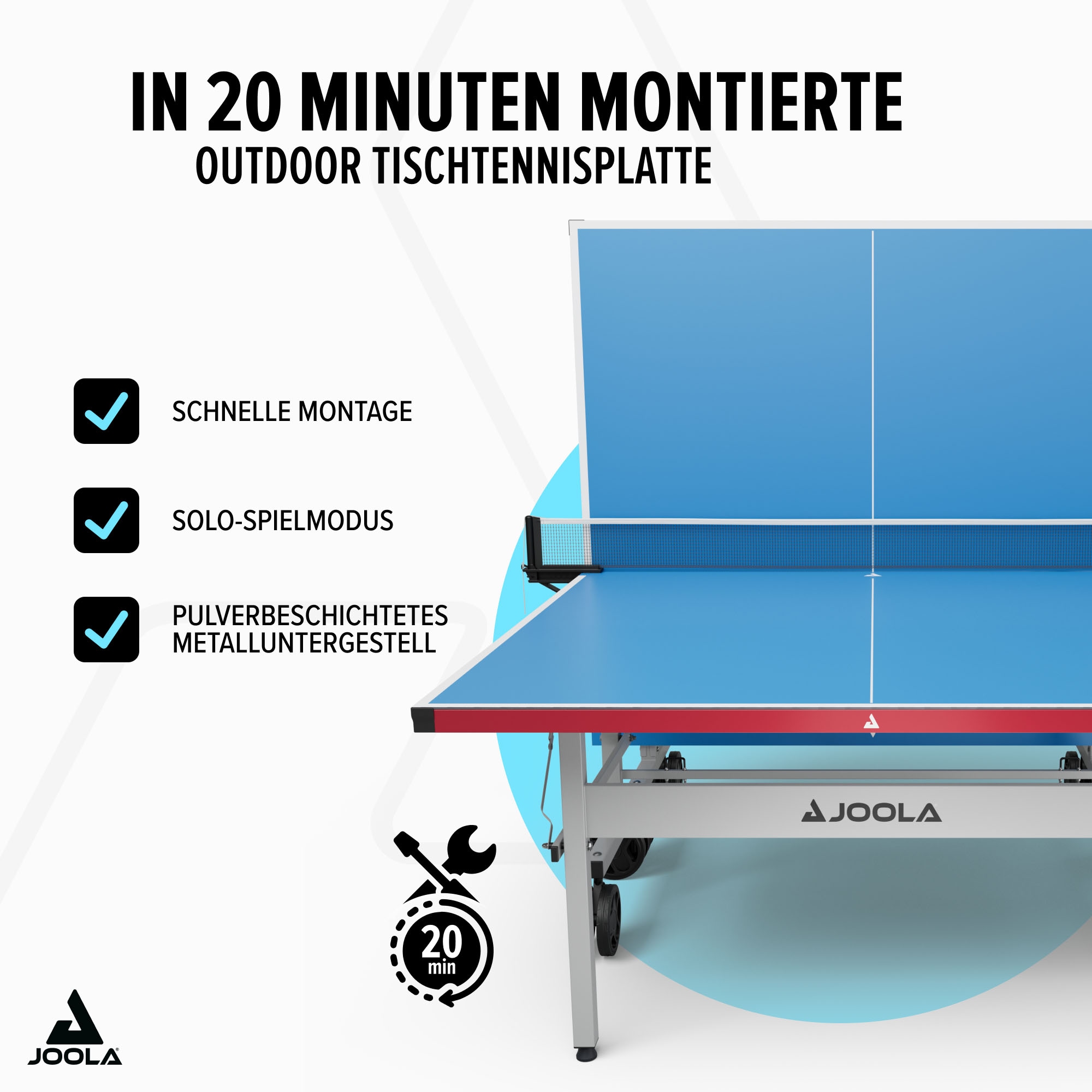 Joola Tischtennisplatte »JOOLA Tischtennisplatte Aluterna« doppelte Kippsicherung
