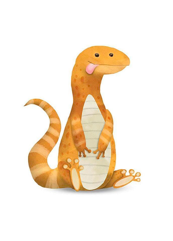 Komar Bild »Cute Animal Lizard« Tiere 1 Stk. tlg. Wandbild zur Dekoration - ohne Rahmen
