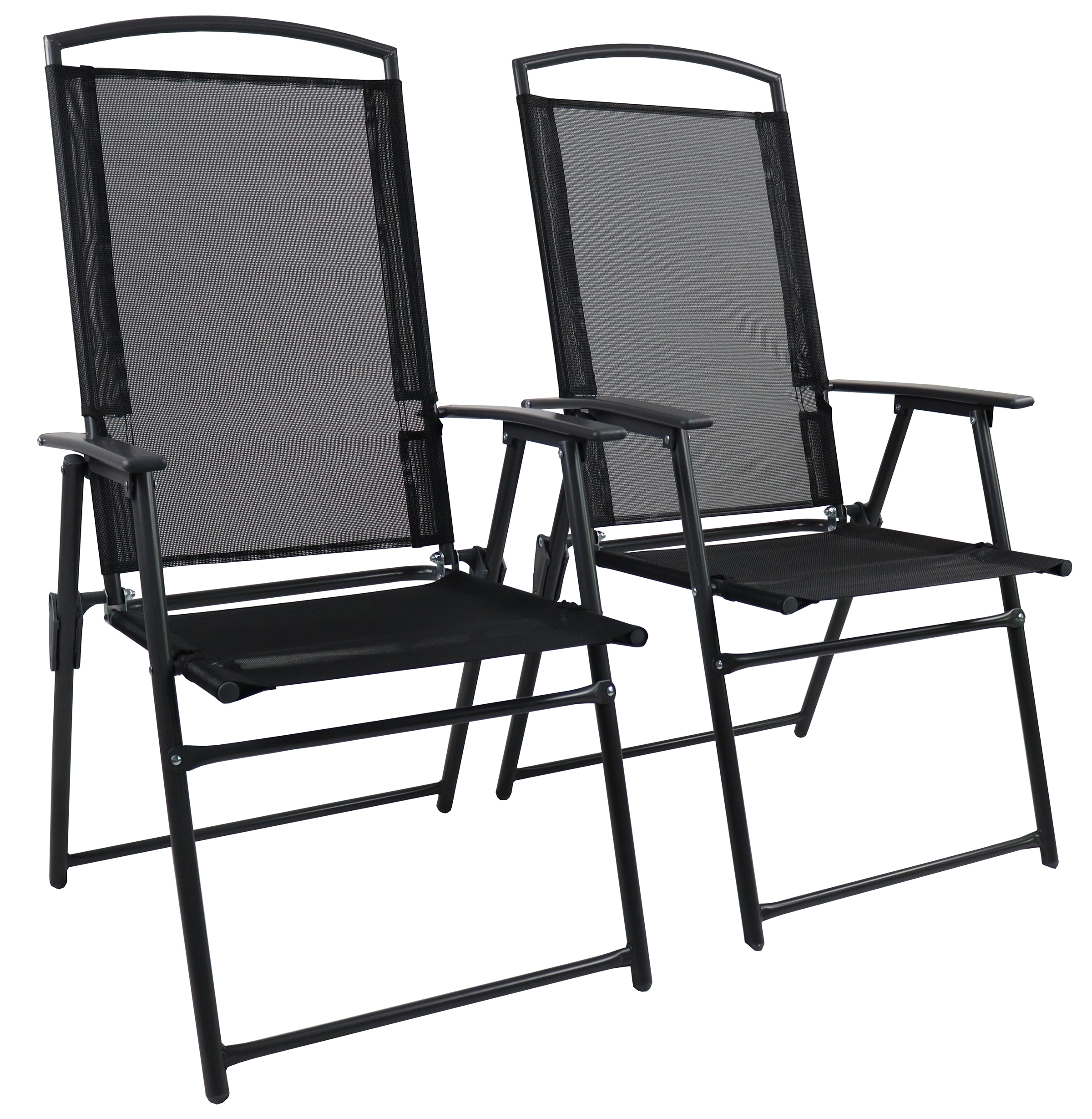 VCM Gartenstuhl »VCM 2er Set Gartenstuhl | Stuhl-Maße ca. H. 105 x B. 61 x T. 56 cm | Hochlehner | gespanntes Netzgewebe garantiert bequemes Sitzen | Alu Hochlehner Balkonstuhl«, 2 St.