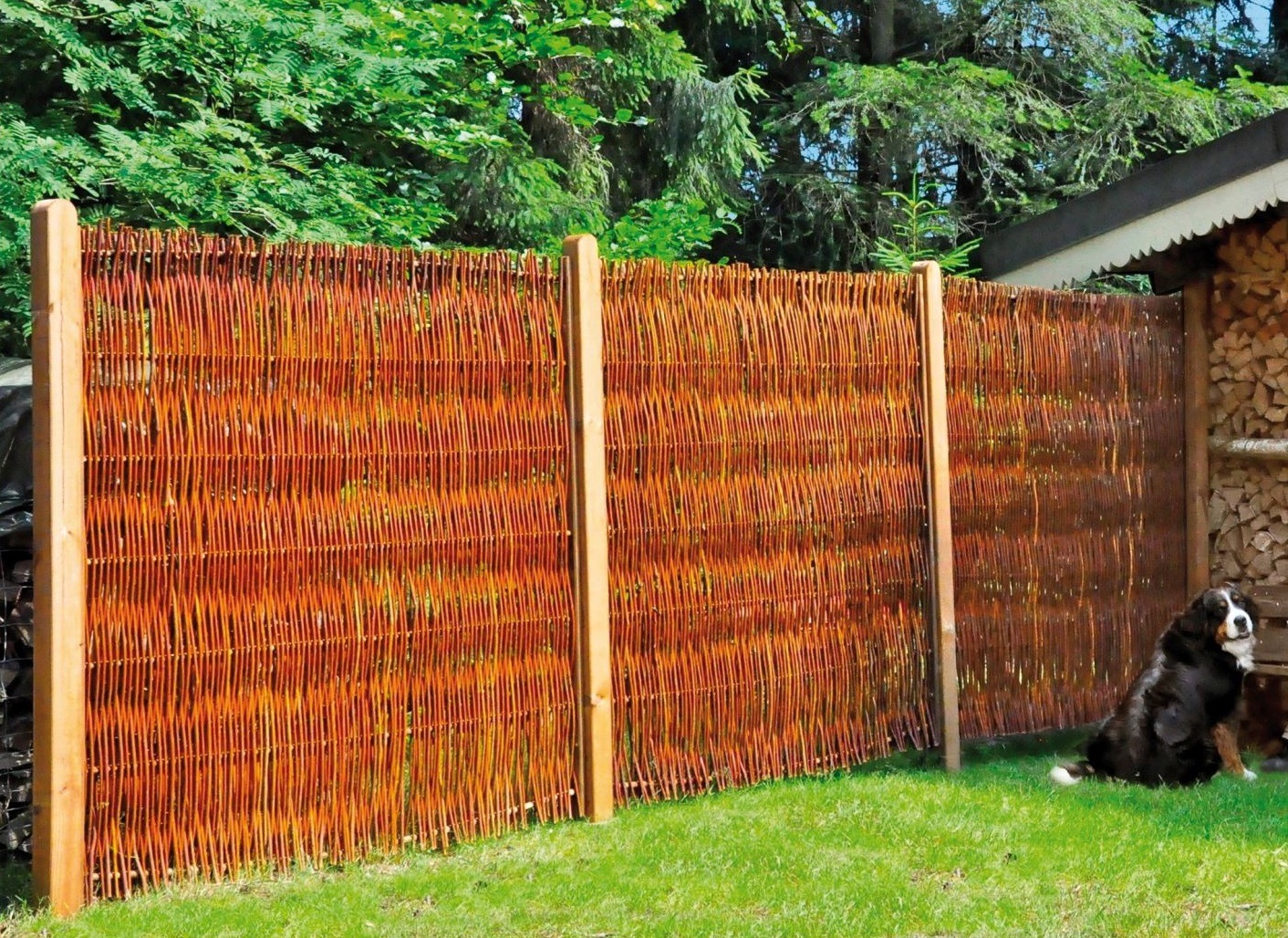 Tetzner & Jentzsch Weidenzaun »Fontana 8«, 10 Elemente, LxH: 1899x180 cm