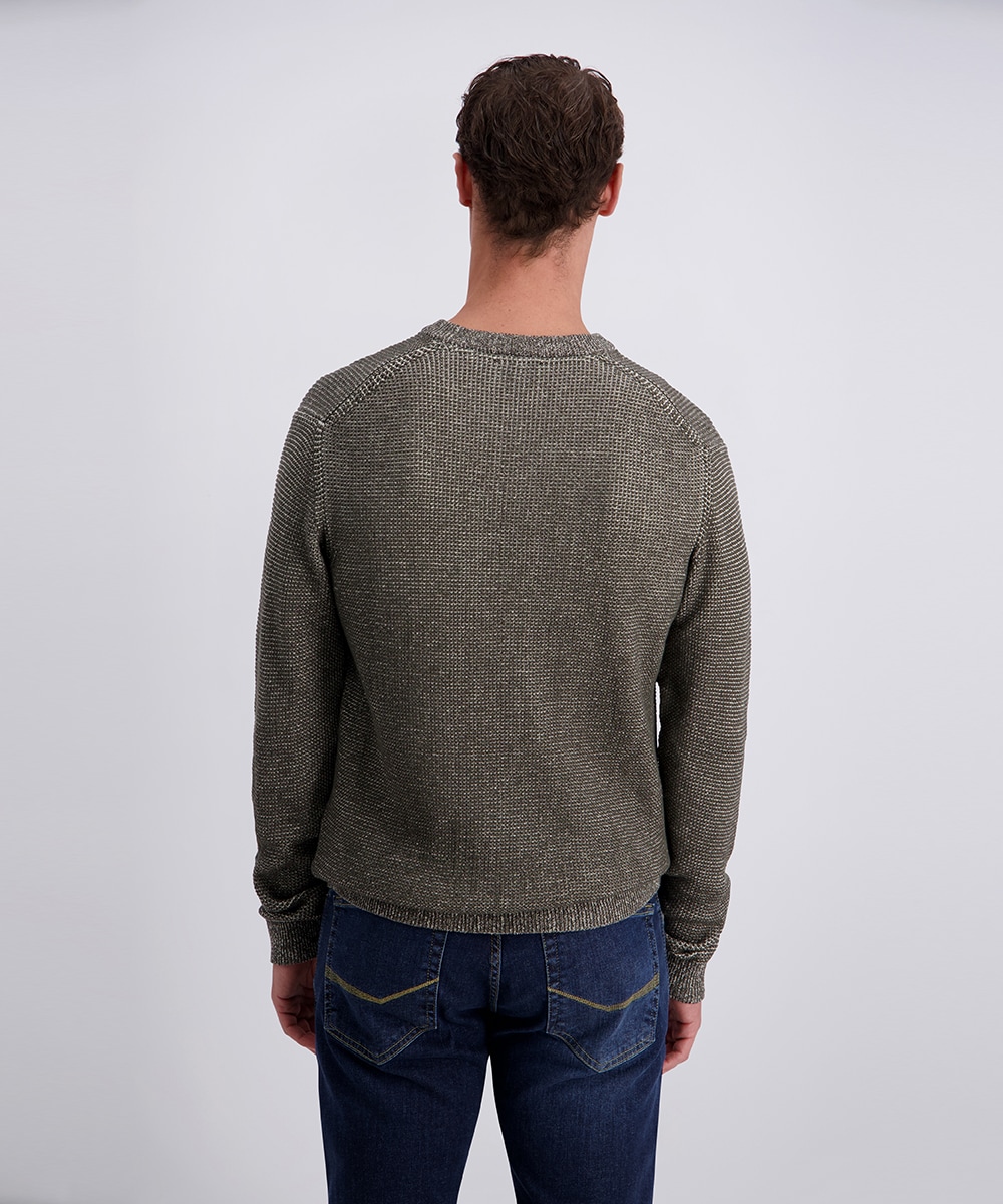 Pierre Cardin Rundhalspullover »Strick RH« Waffelmuster