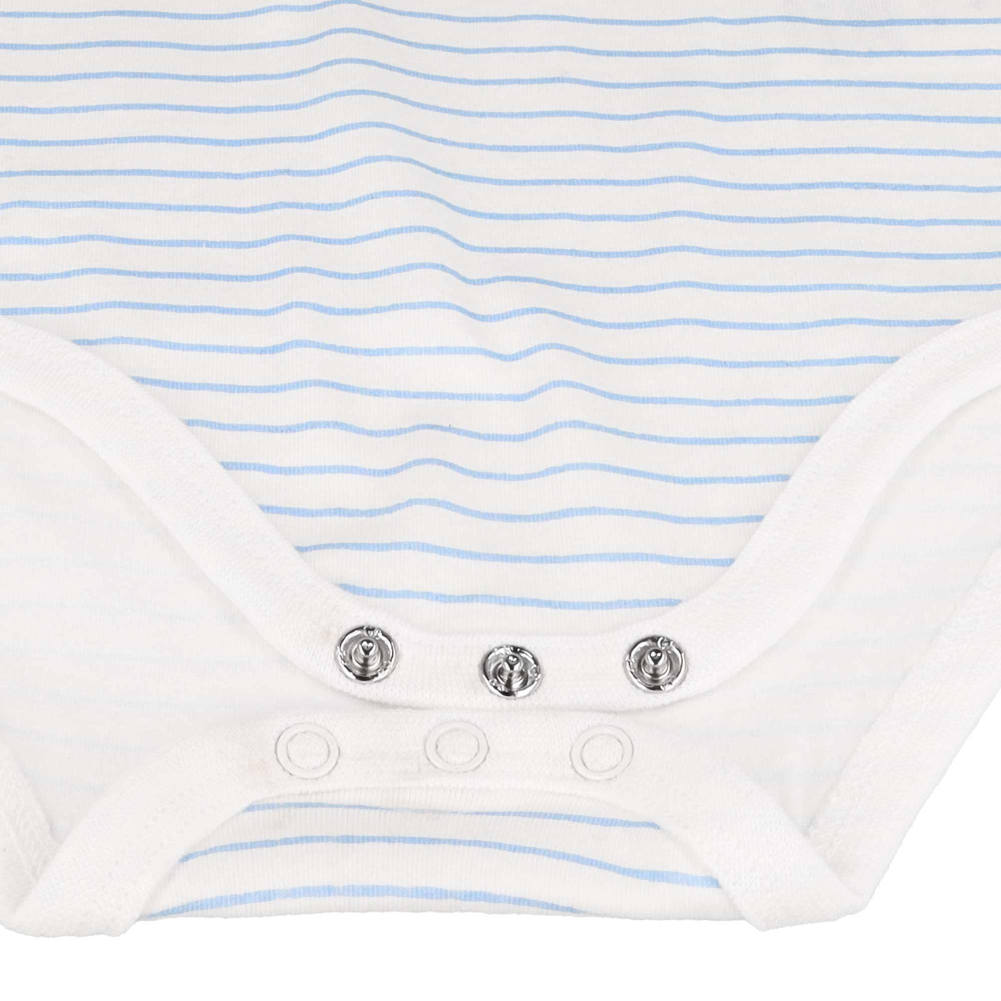 MAXIMO Kurzarmbody 1 Cerulean-weiß, Ringel, Jersey, maritimer Style