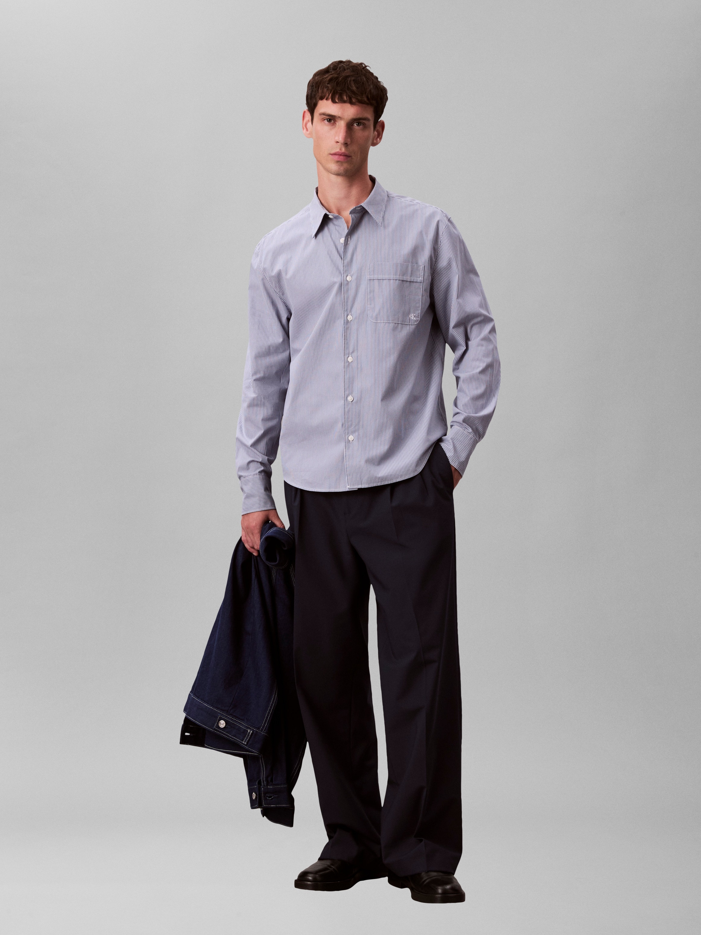 Calvin Klein Langarmhemd Regular fit, mit Rundhalsausschnitt