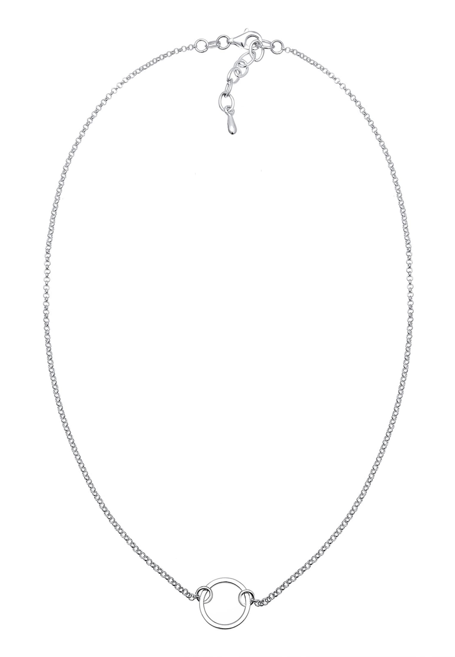 Elli Choker »Halskette Choker Anhänger Kreis Rund 925 Silber«