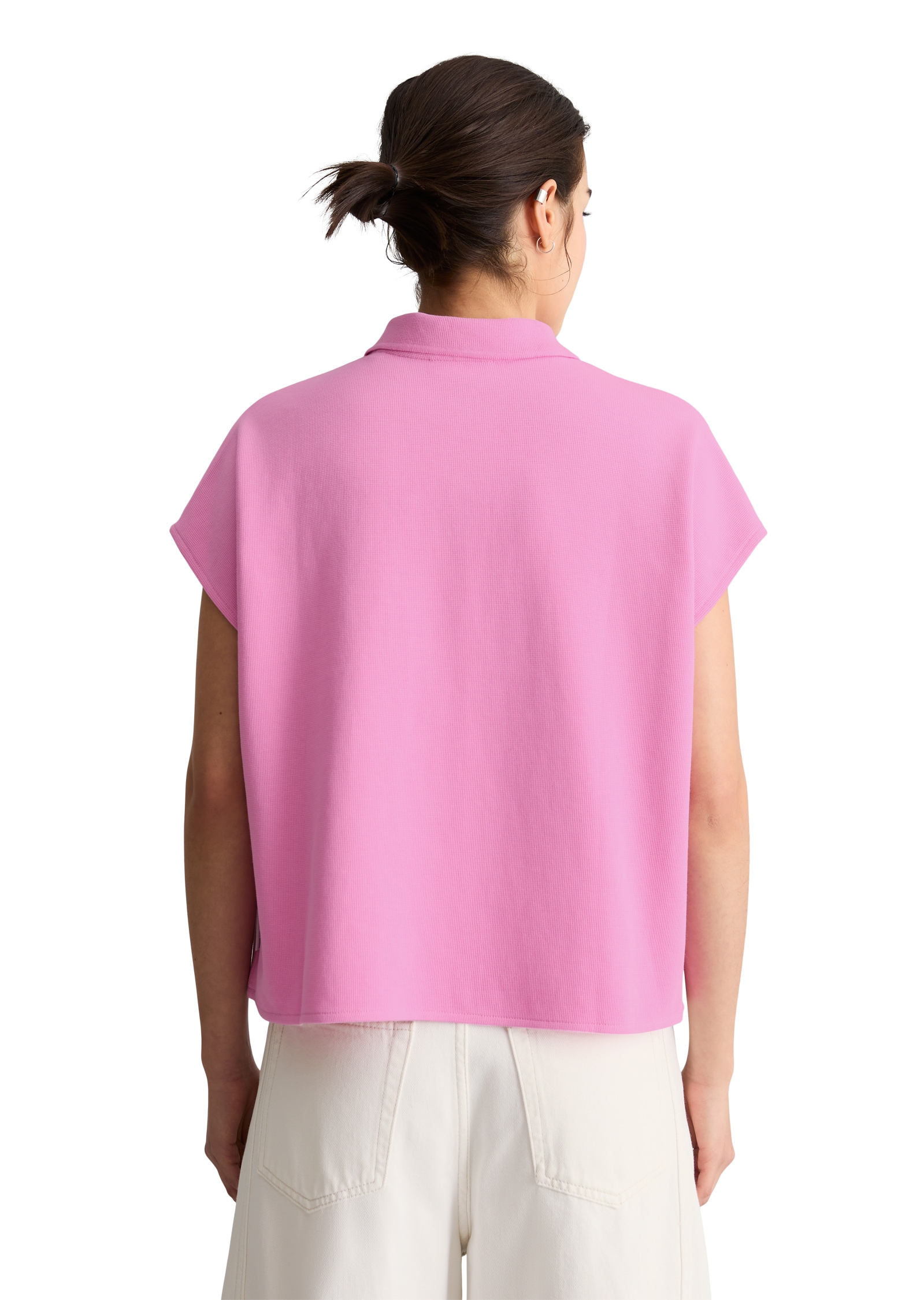 Marc O'Polo DENIM Poloshirt ärmellos wide aus Organic Cotton