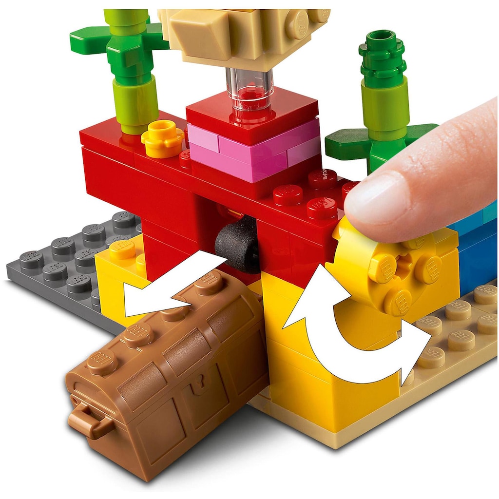 LEGO® Konstruktionsspielsteine »Das Korallenriff (21164), LEGO® Minecraft«, (92 St.)