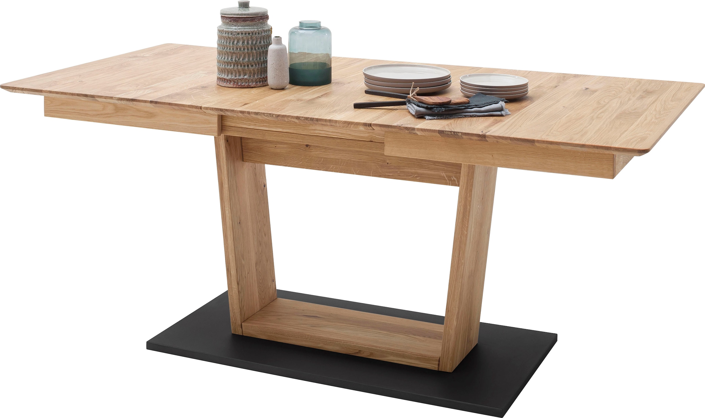 MCA furniture Esstisch »Cuba«, Esstisch Massivholz ausziehbar, Tischplatte mit Synchronauszug