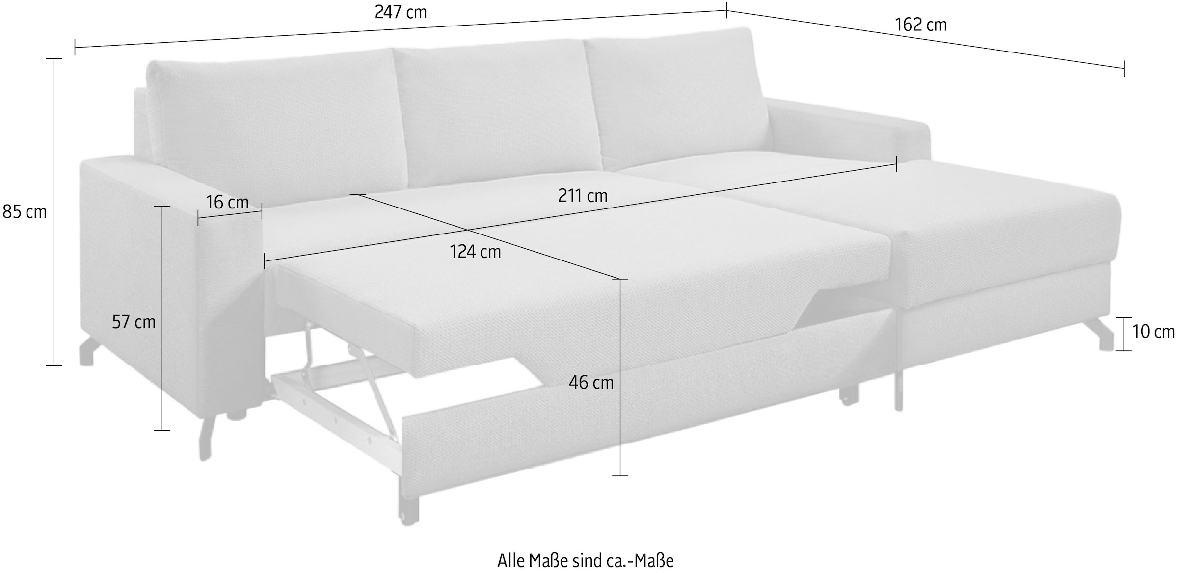 exxpo - sofa fashion Ecksofa, wahlweise mit Bettfunktion, Bettkasten