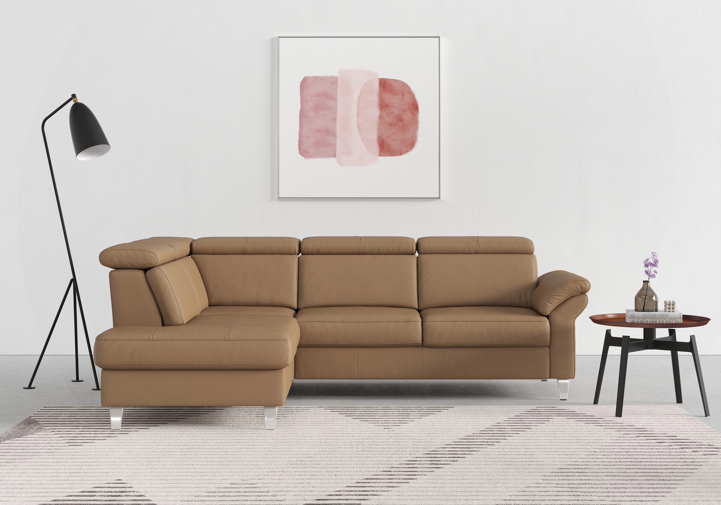 sit&more Ecksofa, inklusive Kopfteilverstellung, wahlweise mit Bettfunktion und Bettkasten