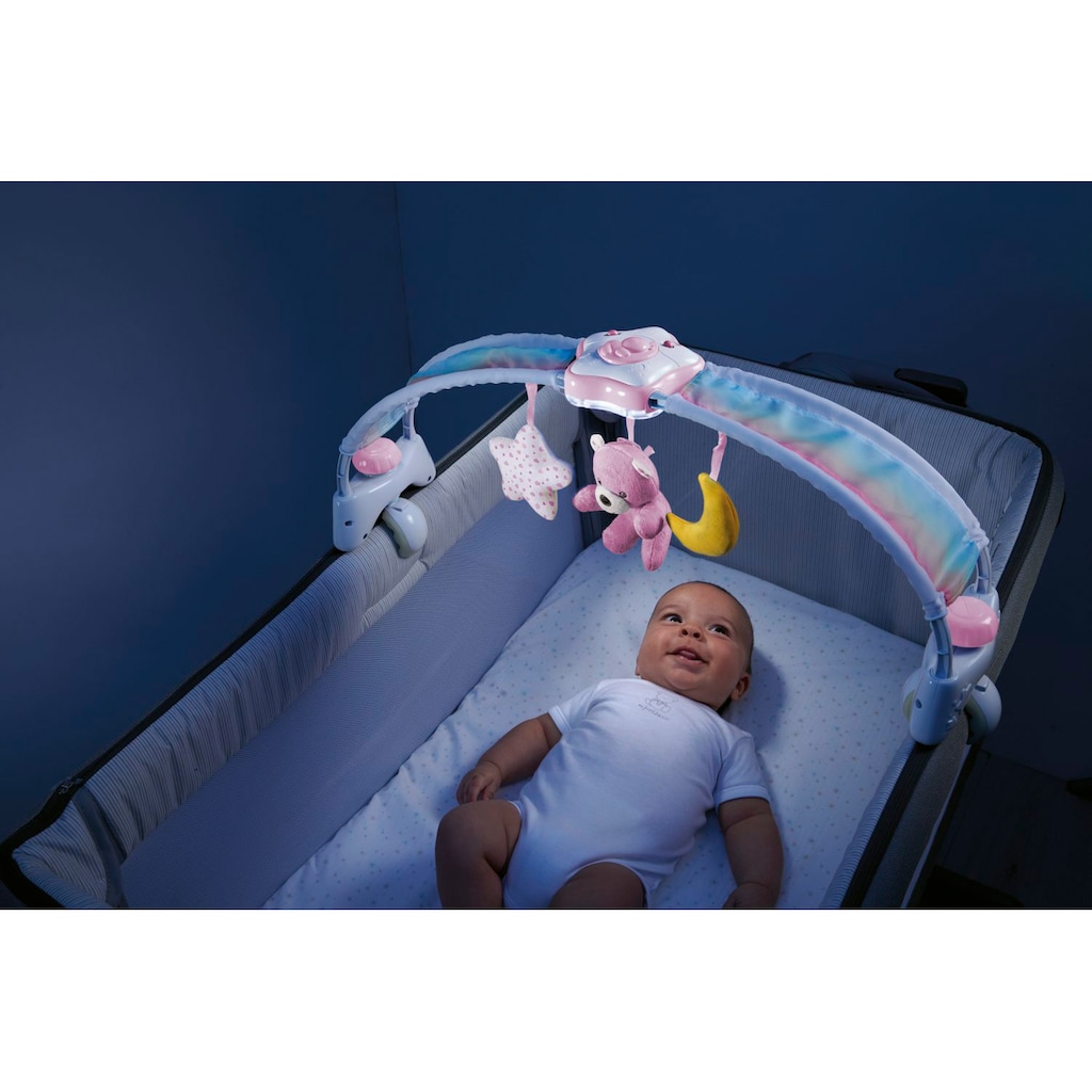 Chicco Spielbogen »Regenbogen-Spielbogen für Kinderbett 2 In 1«, mit Licht und Melodien, Pink