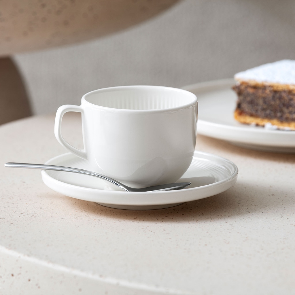 Villeroy & Boch Tasse »Kaffeetassen mit Untertassen Afina 150 ml 6er Set weiß«