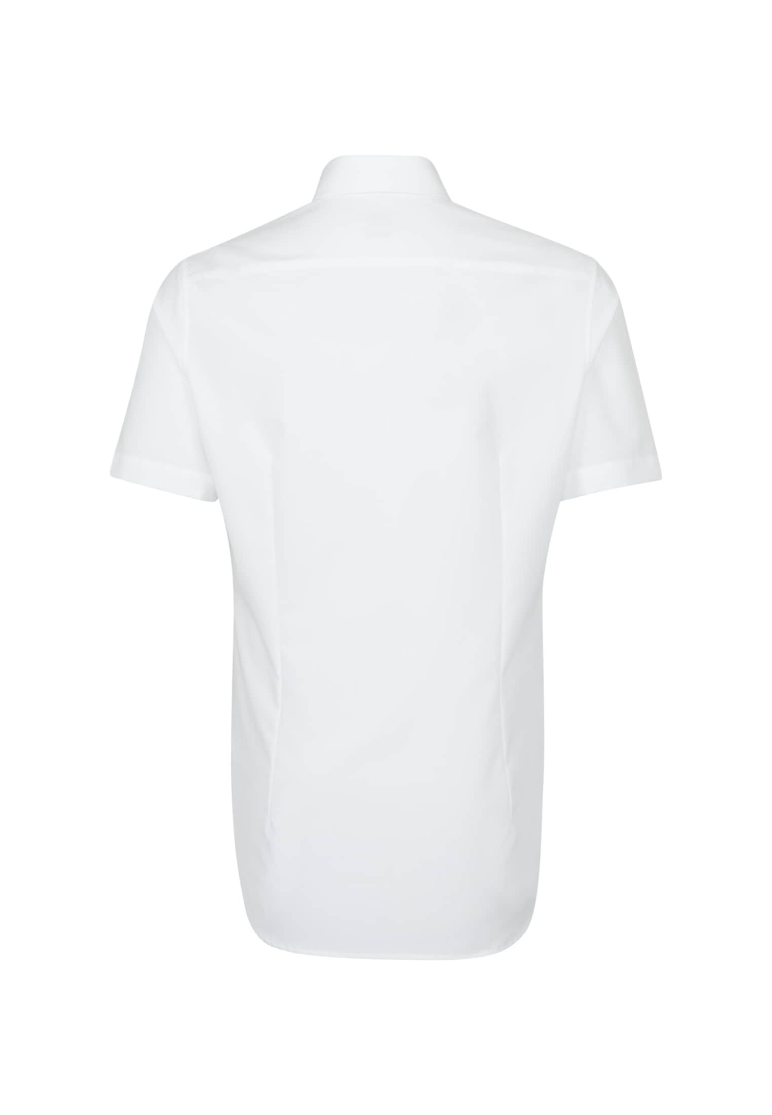 seidensticker Businesshemd »Shaped«, Shaped Kurzarm Button-Down-Kragen Uni