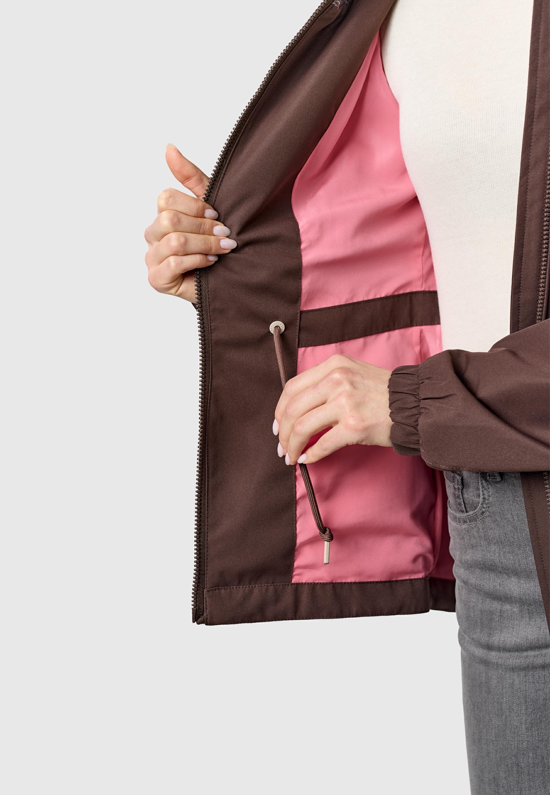 Ragwear Funktionsjacke »Funktionsjacke Dankka« mit Kapuze Funktionelle Übergangsjacke mit Taillenzugkordel