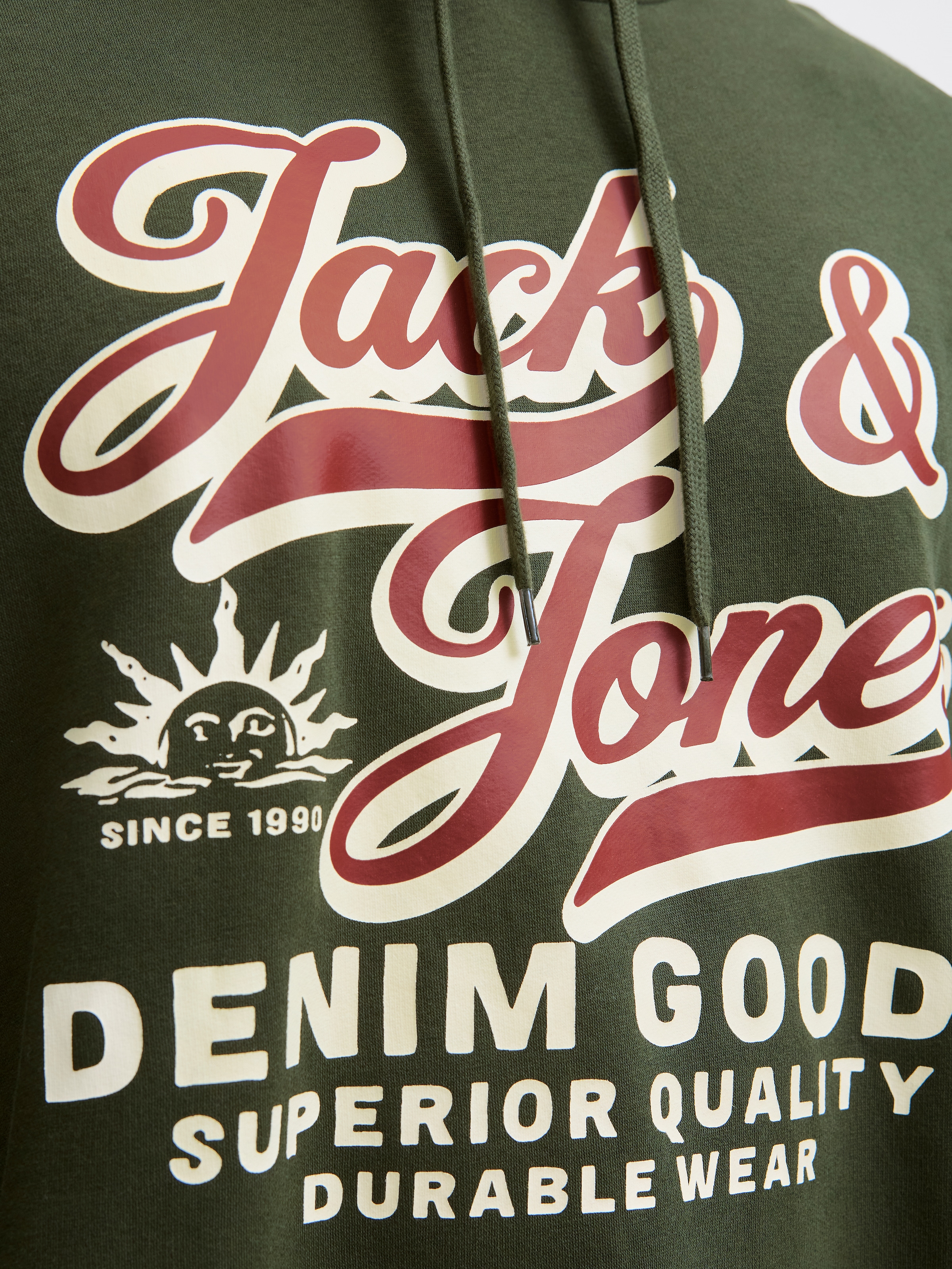 Jack & Jones PlusSize »JJELOGO SWEAT HOOD 2 COL 24/25 NOOS PLS«, mit Logo Frontprint
