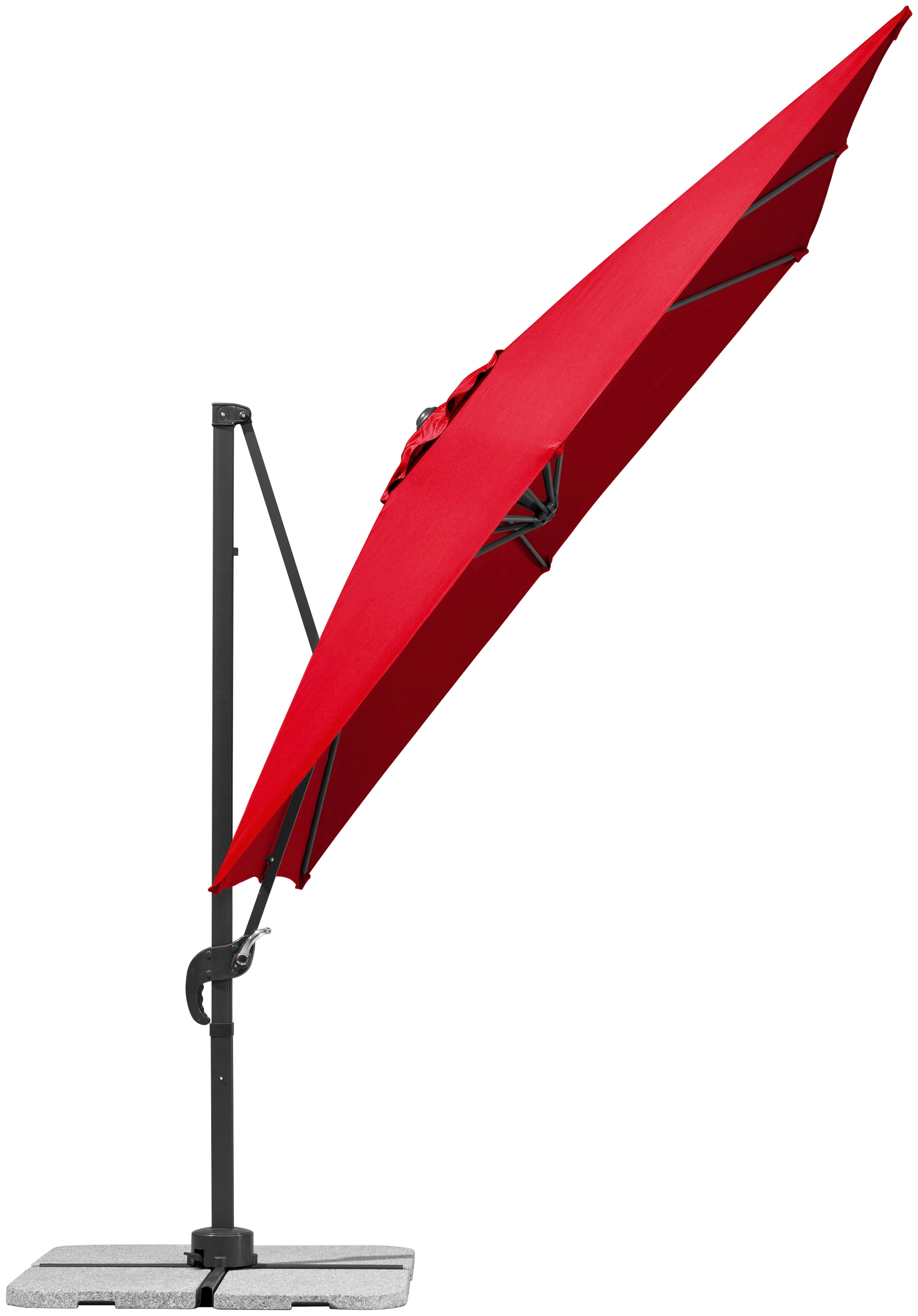 Schneider Schirme Ampelschirm »Rhodos Junior«, rot, quadratisch, ohne Wegeplatten