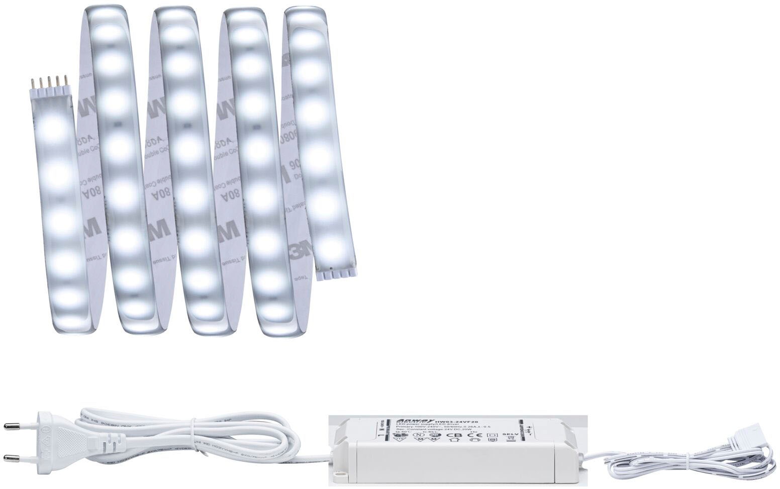 Paulmann LED-Streifen »MaxLED 500 Basisset 1,5m Tageslichtweiß IP44 8,5W 825lm beschichtet«, 1 St.-flammig