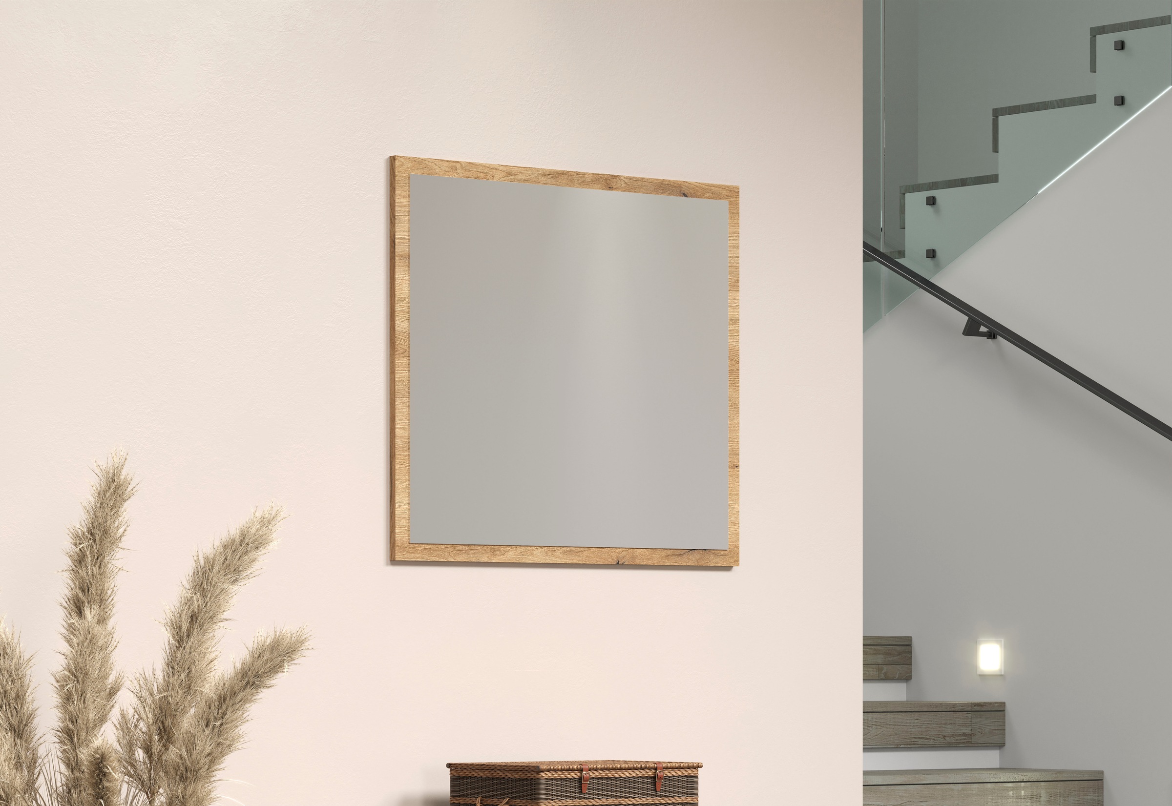 Home affaire Garderobenspiegel »Estepona« Wandspiegel mit 4 mm Spiegel-Floatglas – (B/T/H) 80/2/70 cm