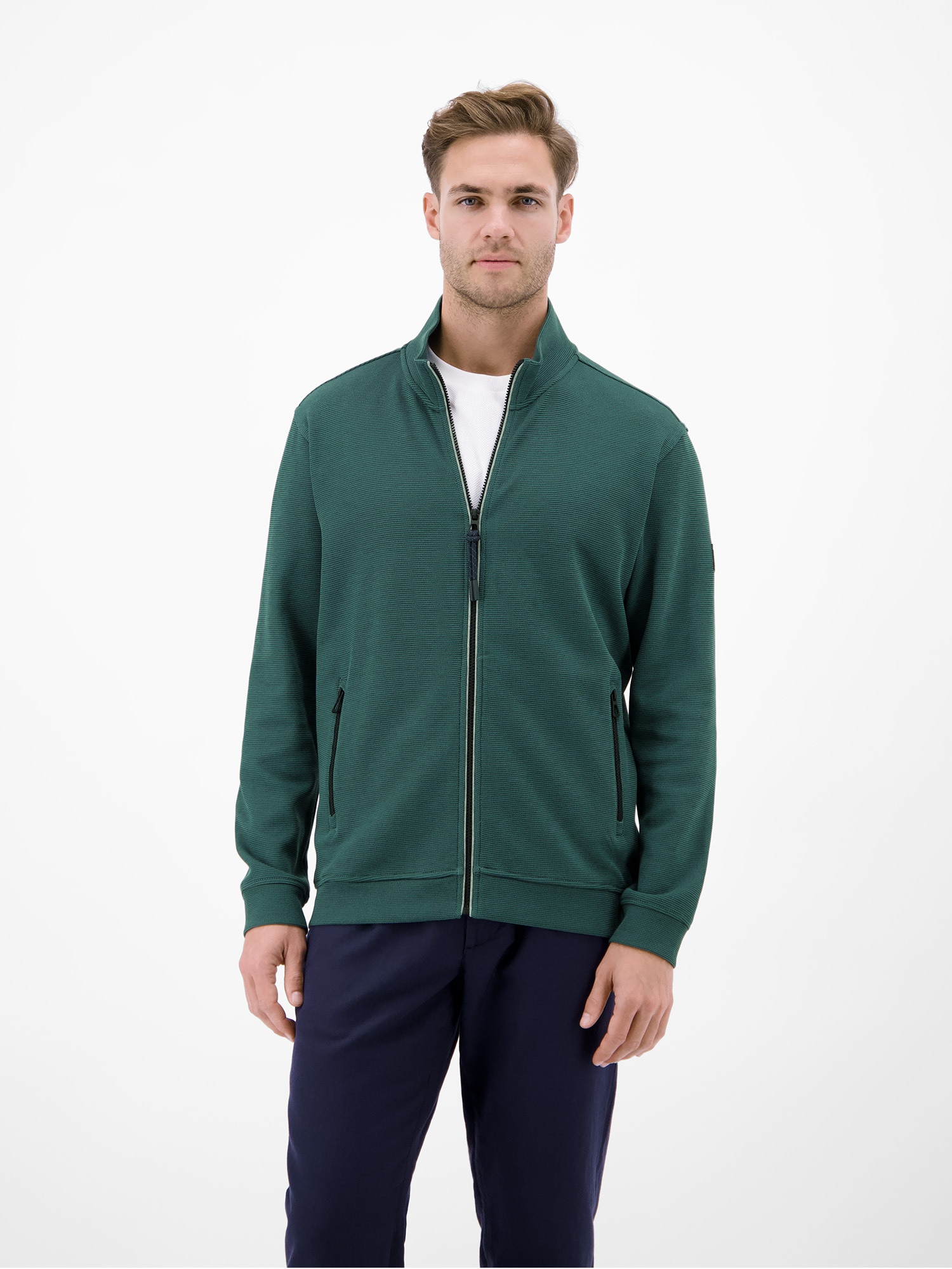 LERROS Sweatjacke »Jacke aus Baumwollmix mit Taschen«