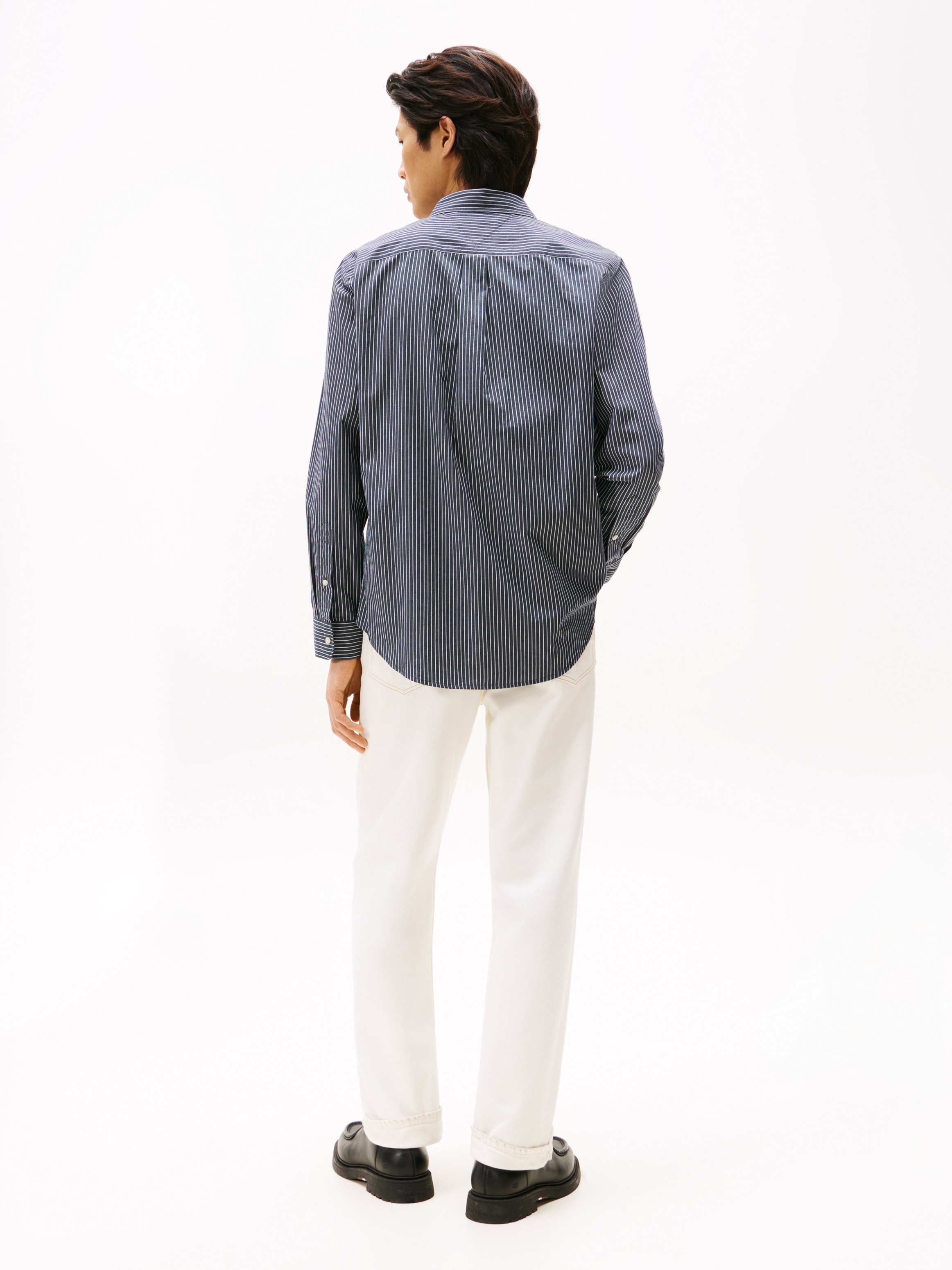 Tommy Hilfiger Langarmhemd »CORE HAIRLINE POPLIN«, regular fit, Button-down-Kragen, fein gestreift