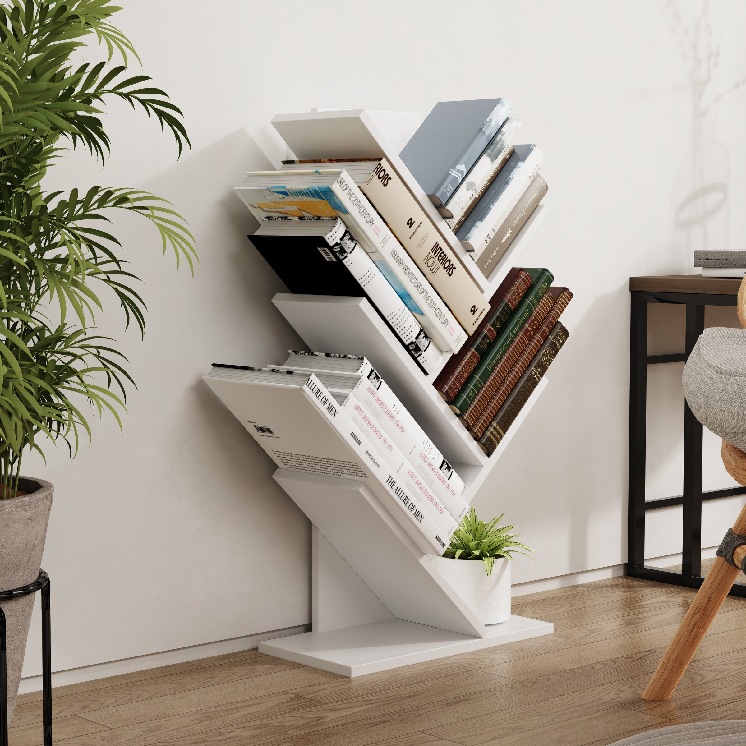 VCM Standregal »Holz Aufbewahrung Stand Regal Bücher Nulis L«