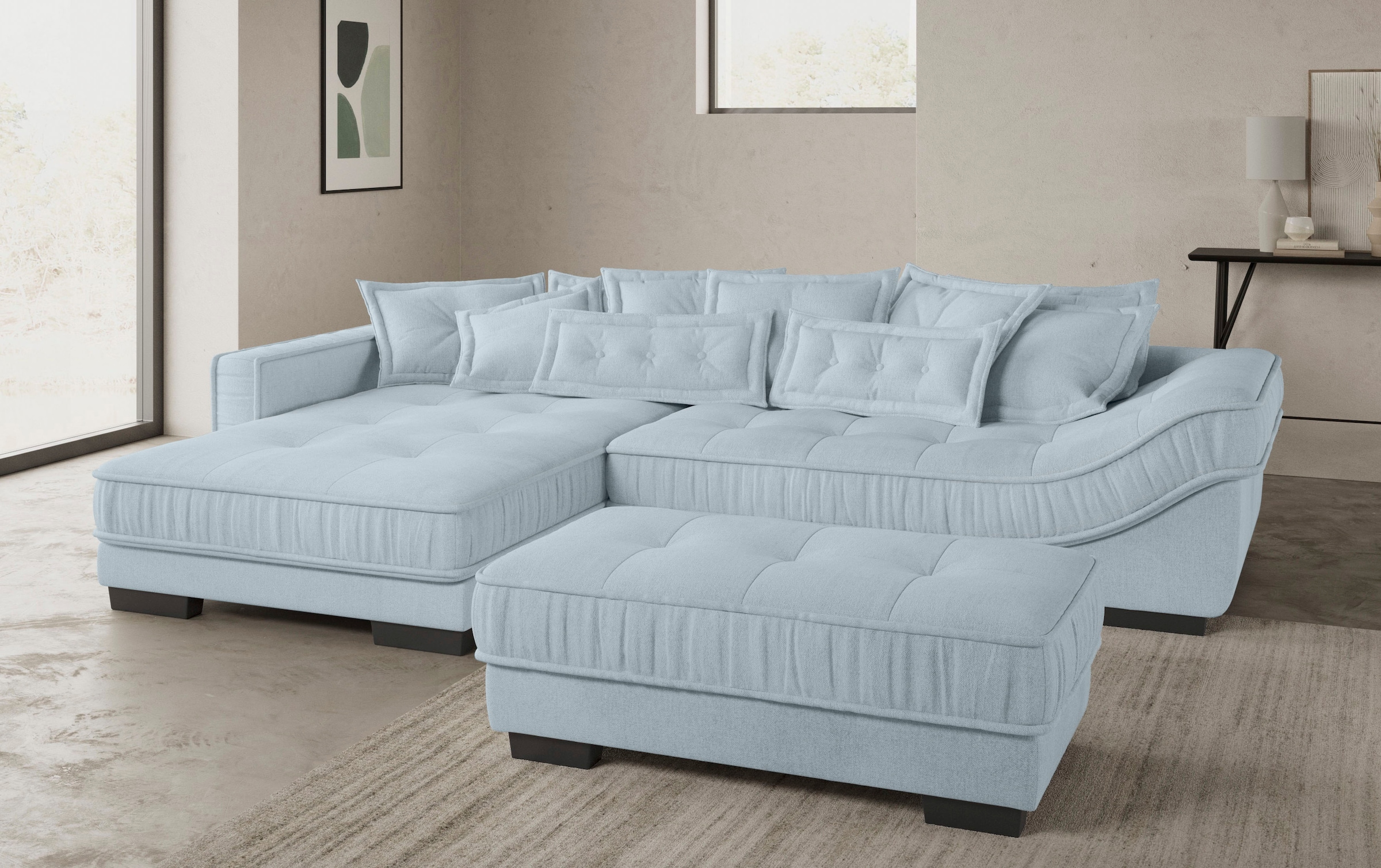 Mr. Couch Ecksofa »Diwan II DuraFlex L-Form«, DuraFlex-Kaltschaumpolsterung, bis 140 kg, 4 Bezugsqualitäten