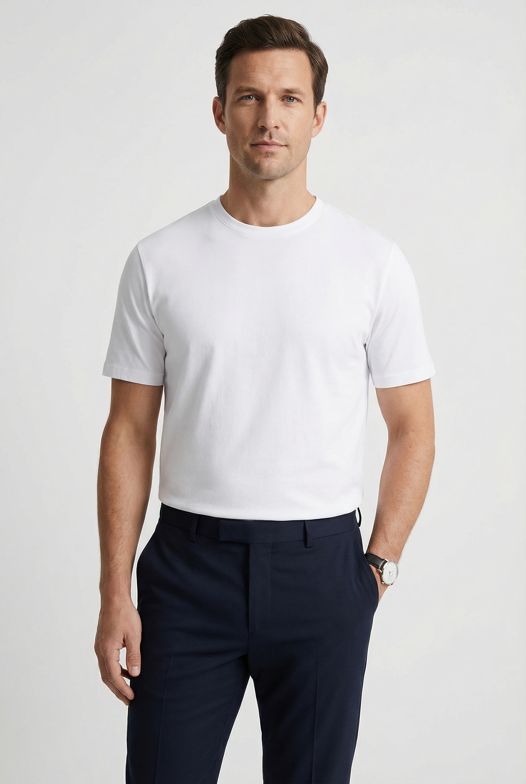 HUGO Blue T-Shirt »BLUE Naolo« Packung, 2 Stk. mit Markenlabel am Saum