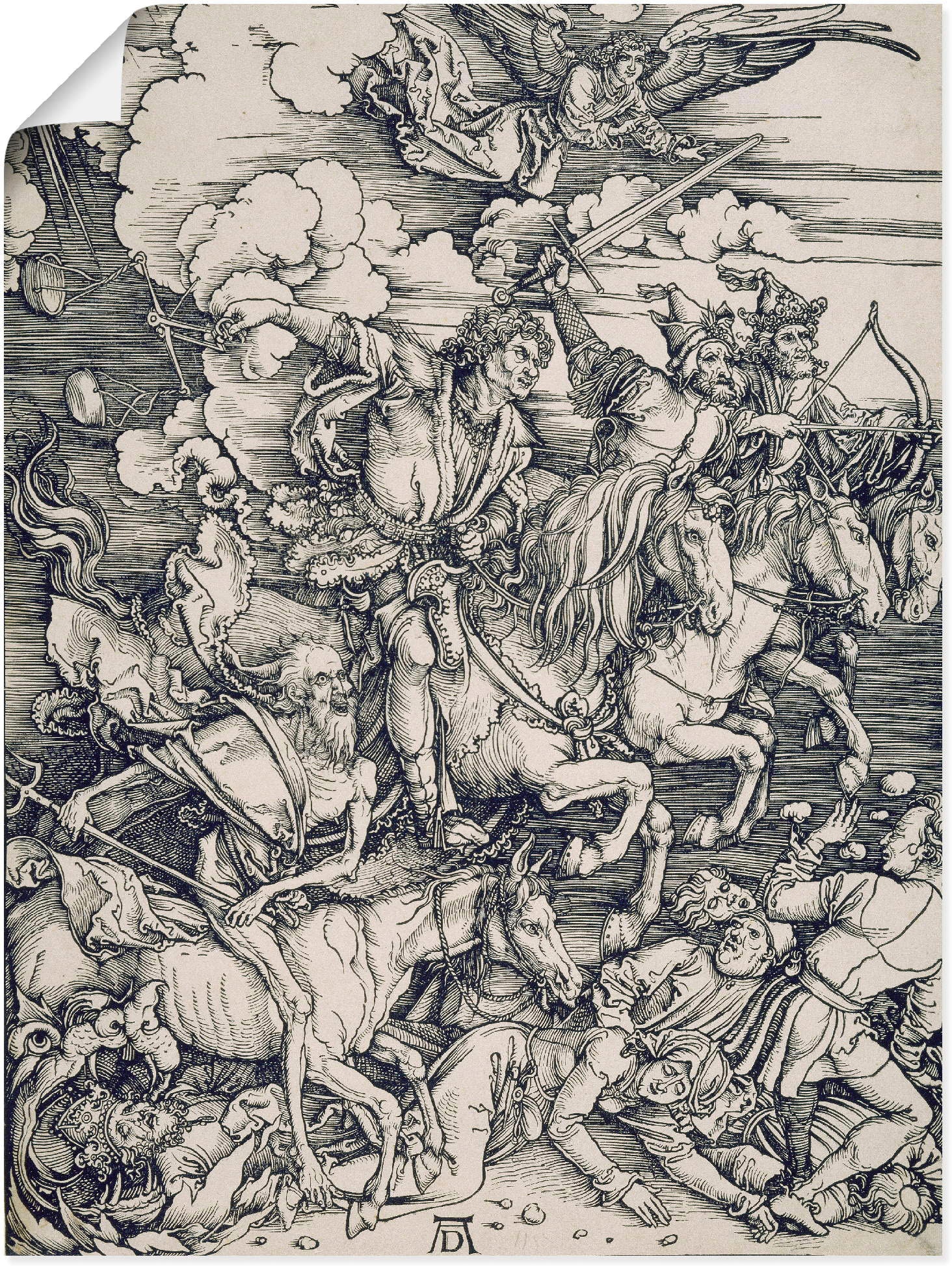 Artland Wandbild oder 1497/98«, Um als Leinwandbild, St.), (1 kaufen im Poster in OTTO versch. Religion, Wandaufkleber Shop Größen Online »Der apokalyptische Reiter