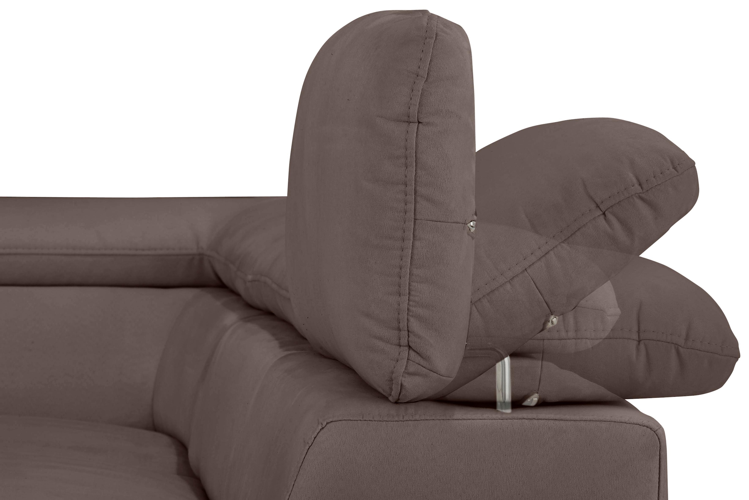 Home affaire Ecksofa »Alberto L-Form«, mit Kopfteilverstellung, wahlweise mit Bettfunktion