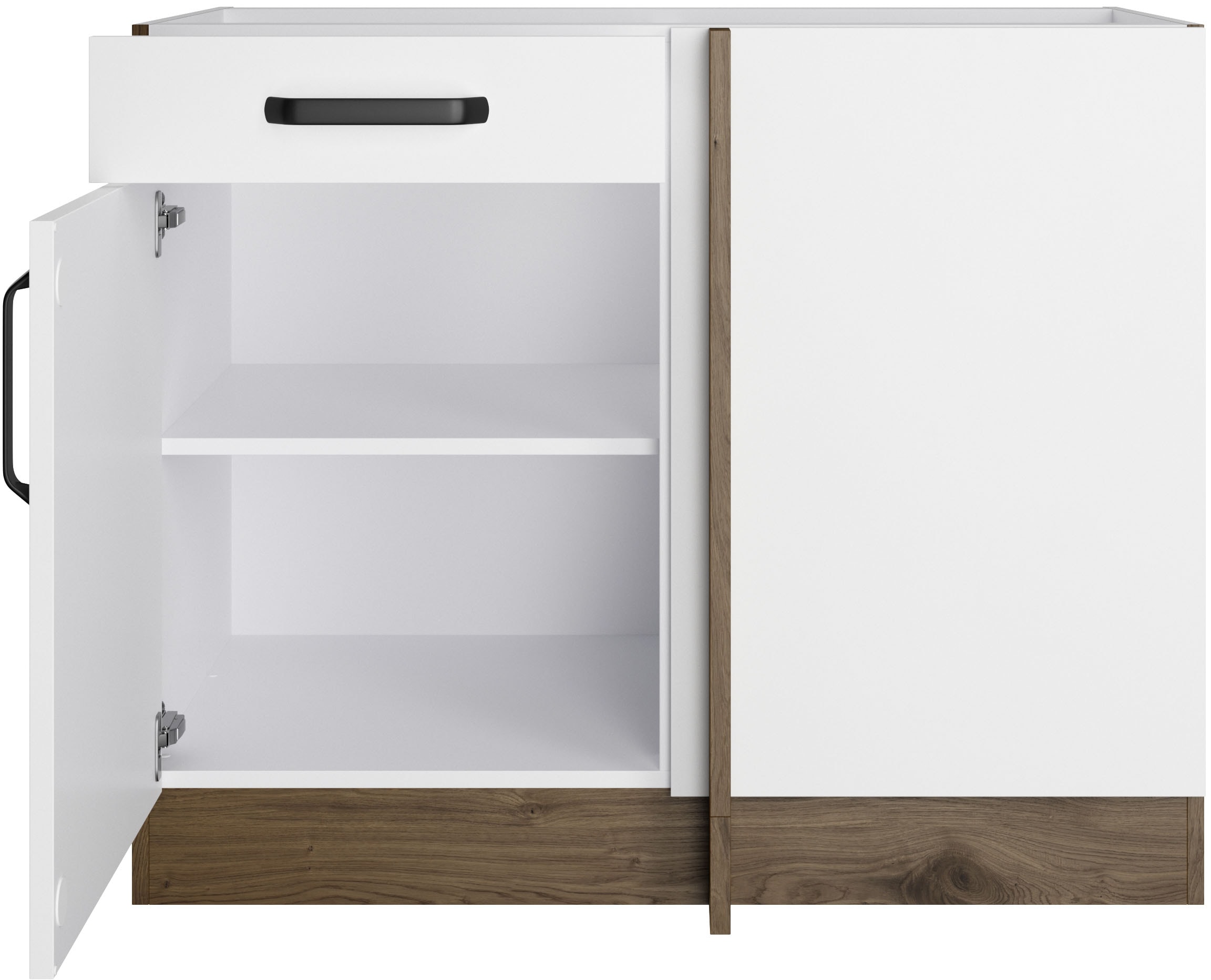 wiho Küchen Eckunterschrank »Elba«, Breite: 110 cm, mit Schubkasten und zusätzlichem Einlegeboden
