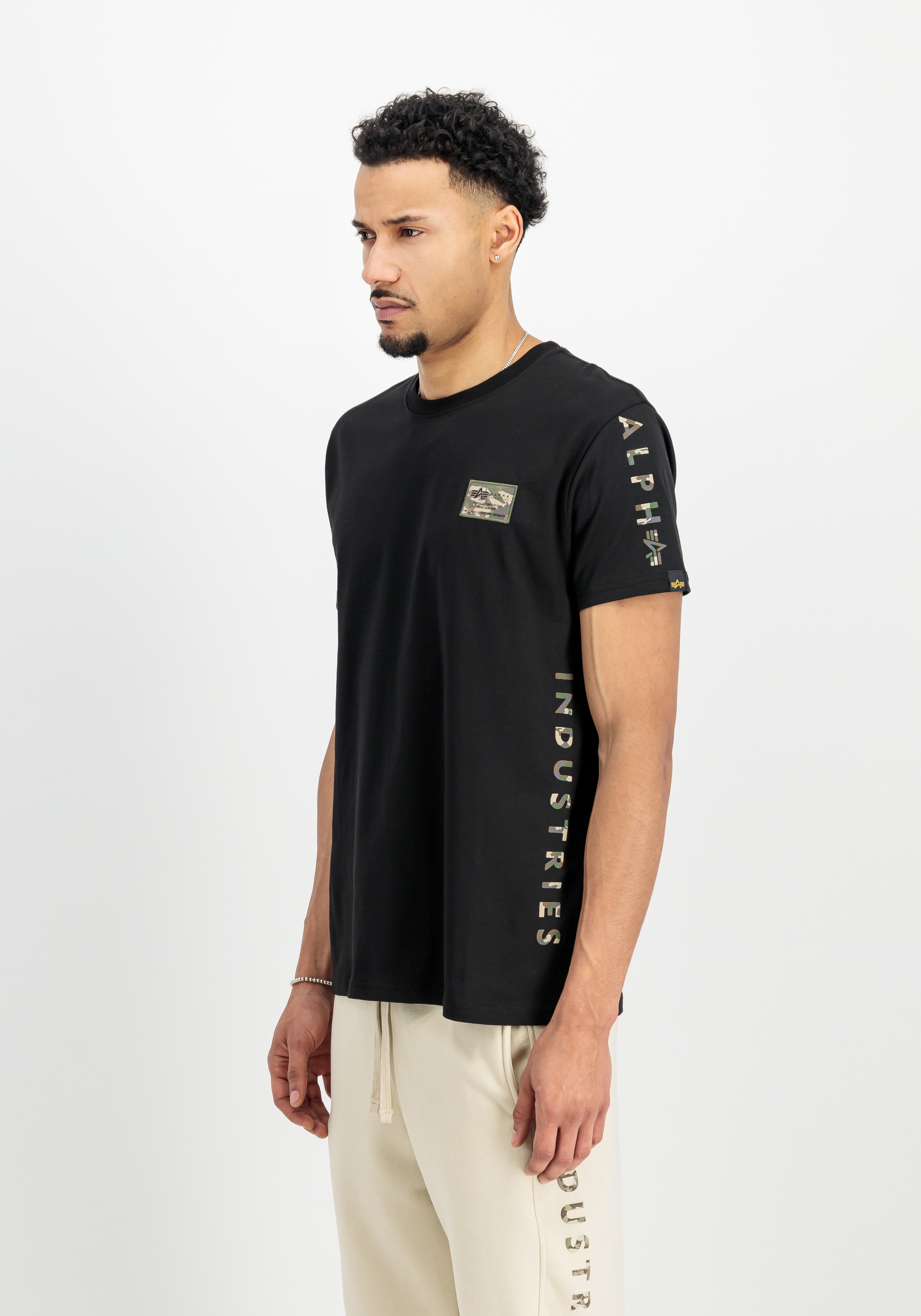 Alpha Industries T-Shirt »Alpha Industries Men - T-Shirts Camo Sleeve T-Shirt«