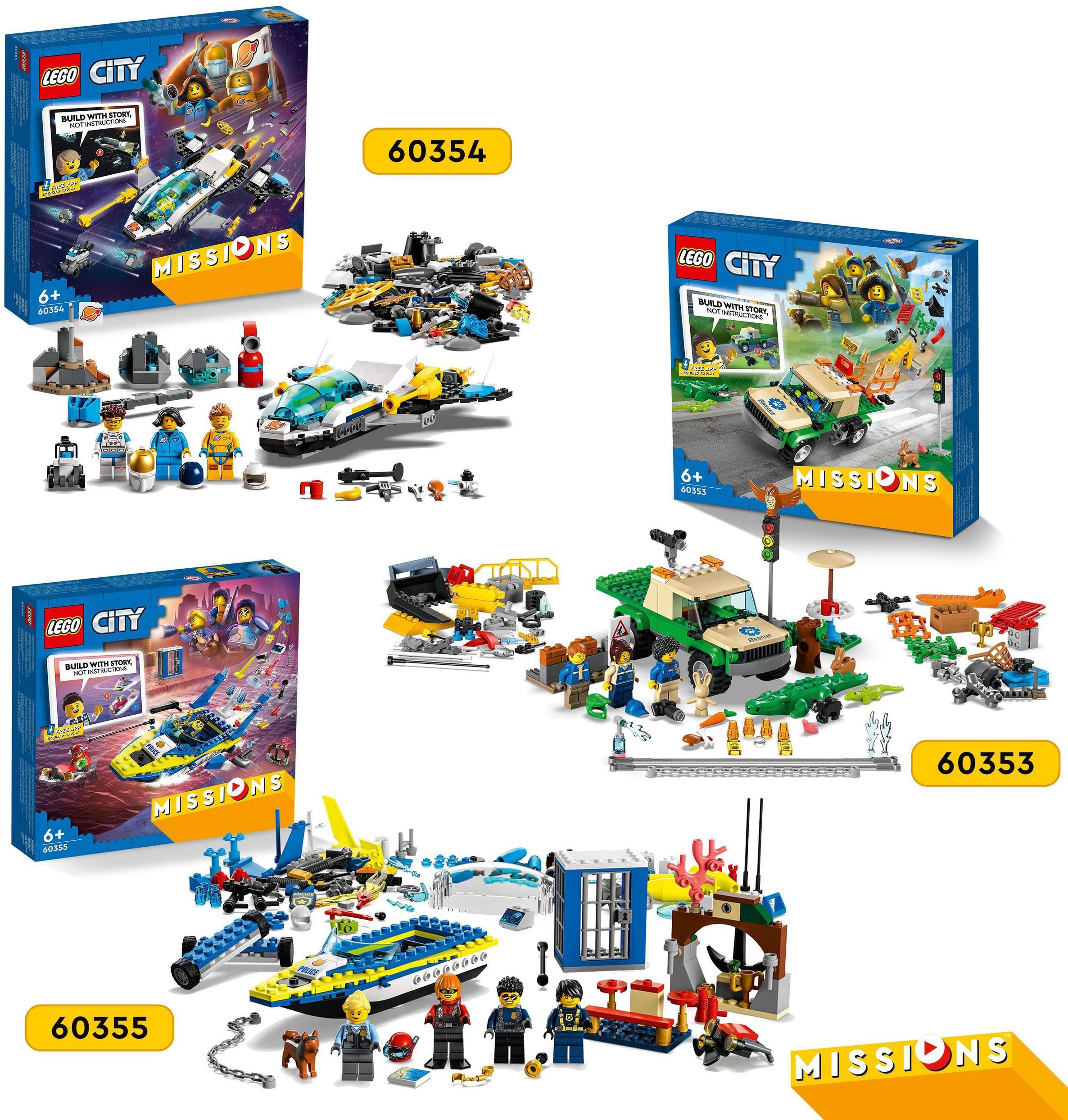 LEGO® Konstruktionsspielsteine »Tierrettungsmissionen (60353), LEGO® City«, (246 St.), Made in Europe