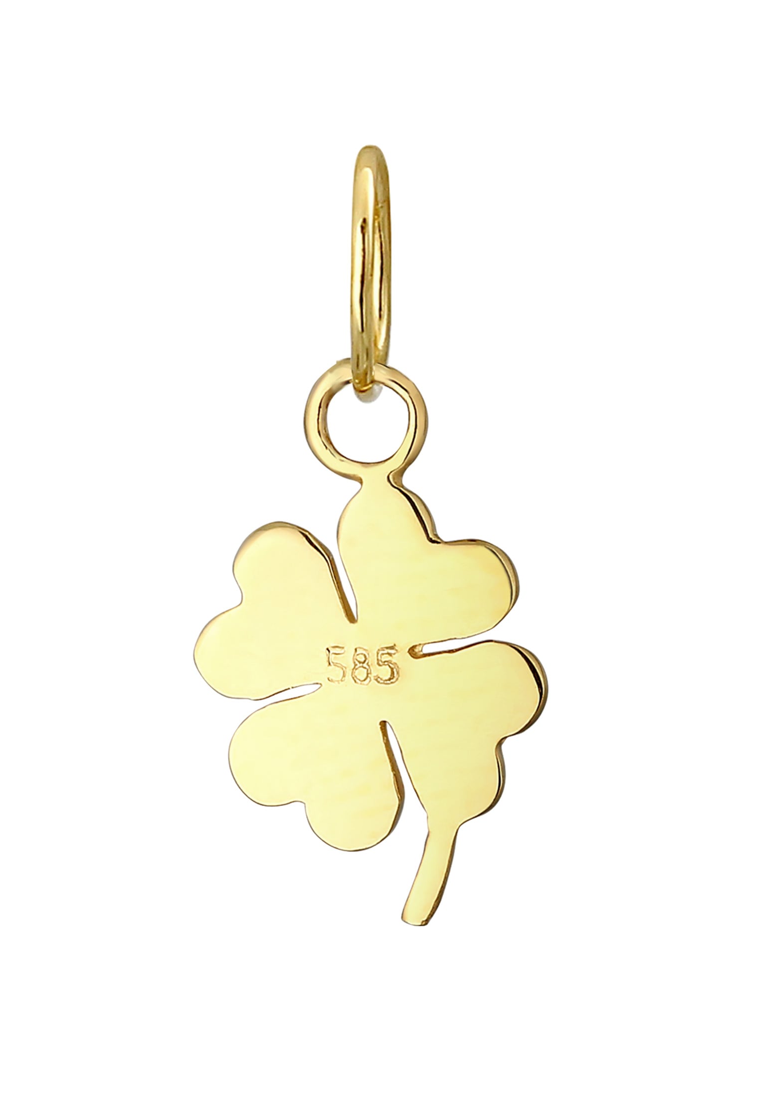 Elli Premium Amulett »Anhänger Kleeblatt Glücksklee 585 Gold«