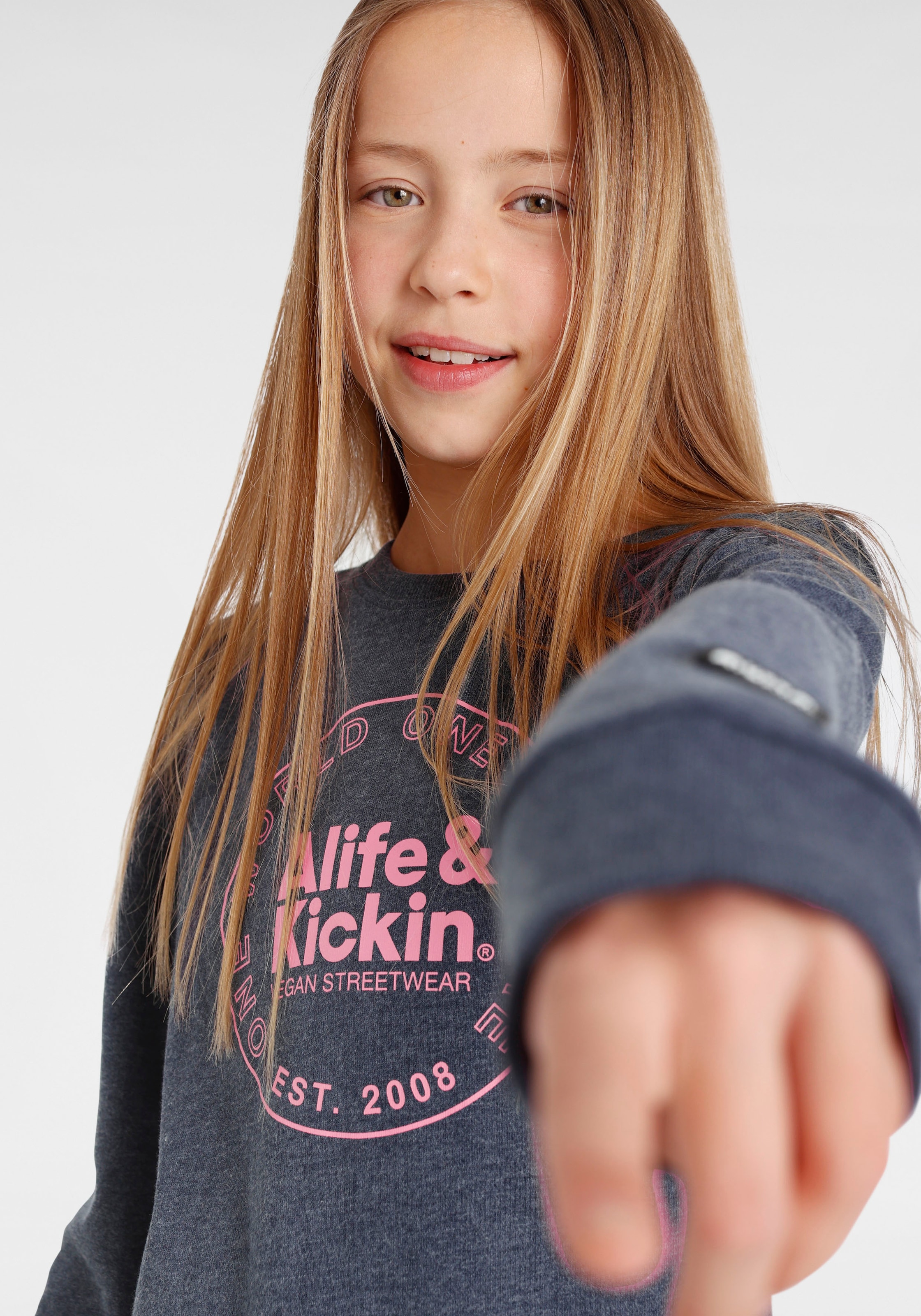 & »mit Kickin Alife Kickin & Kids. Logo kaufen online Alife MARKE! Sweatshirt Druck«, für NEUE