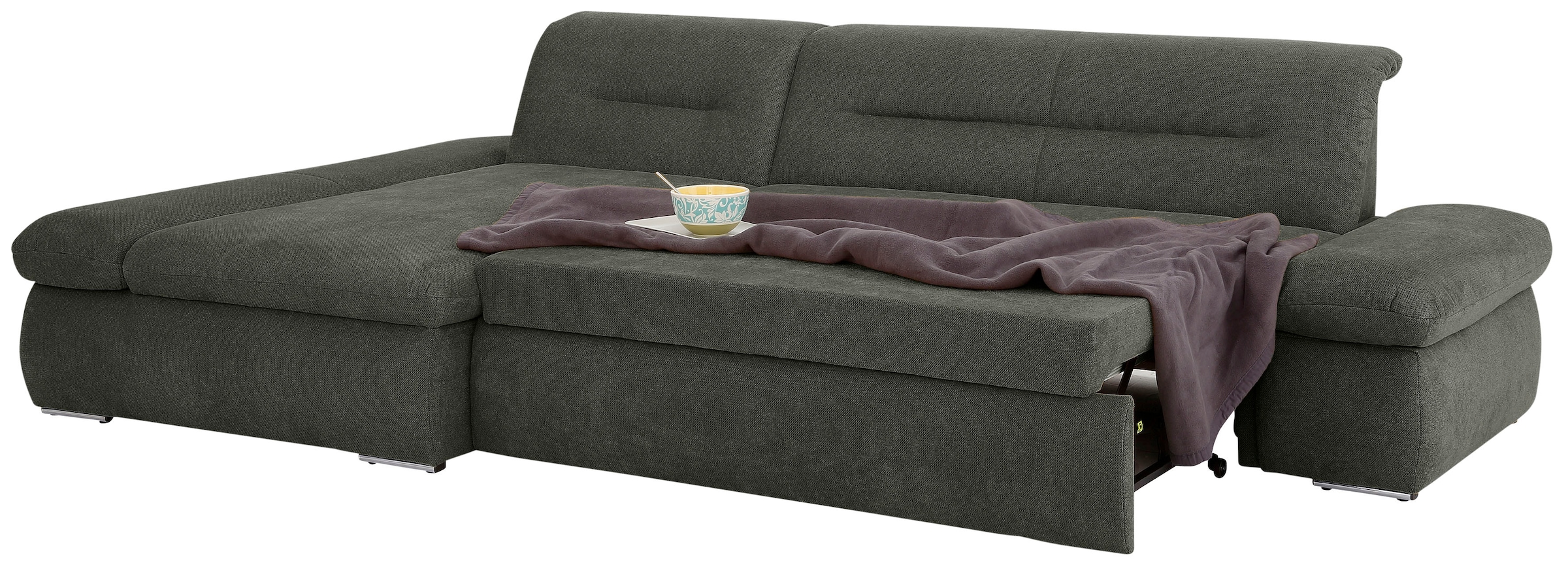 INOSIGN Ecksofa »Avesa L-Form«, Wahlweise mit Armteilvertsellung und Bettfunktion, B/T/H: 300/172/80cm