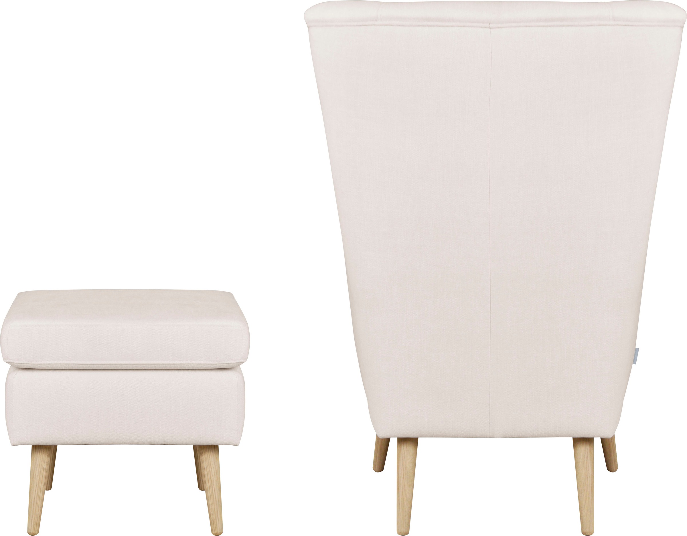 Guido Maria Kretschmer Home&Living Sessel »Sallito, TV-Sessel, Ohrensessel mit«, Hocker, in vielen Bezugsqualitäten, auch in Samtcord