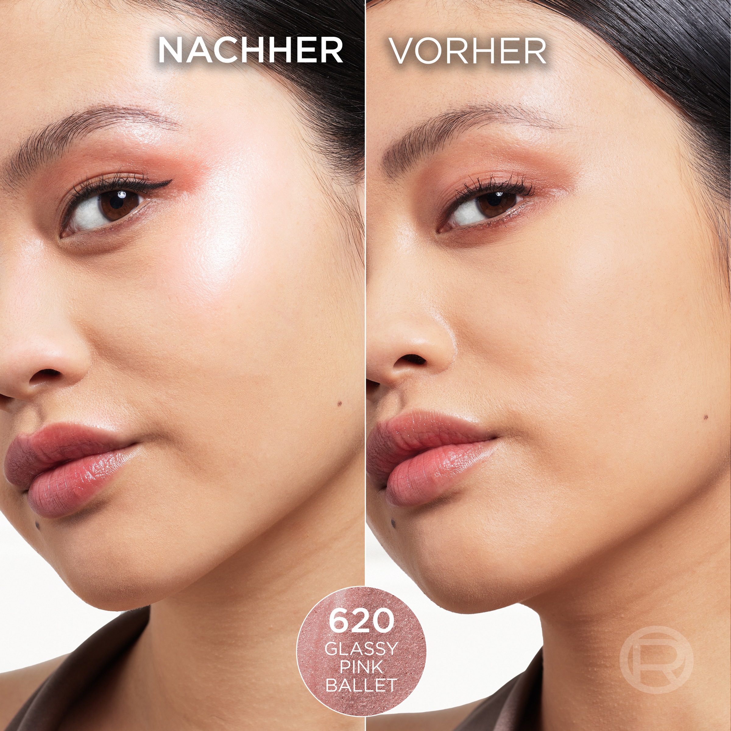 L'ORÉAL PARIS Highlighter »L'Oréal Paris Lumi Le Glass Highlighter Stick«, Reflektierender Wet-Look, hält den ganzen Tag, einfach aufzutragen.