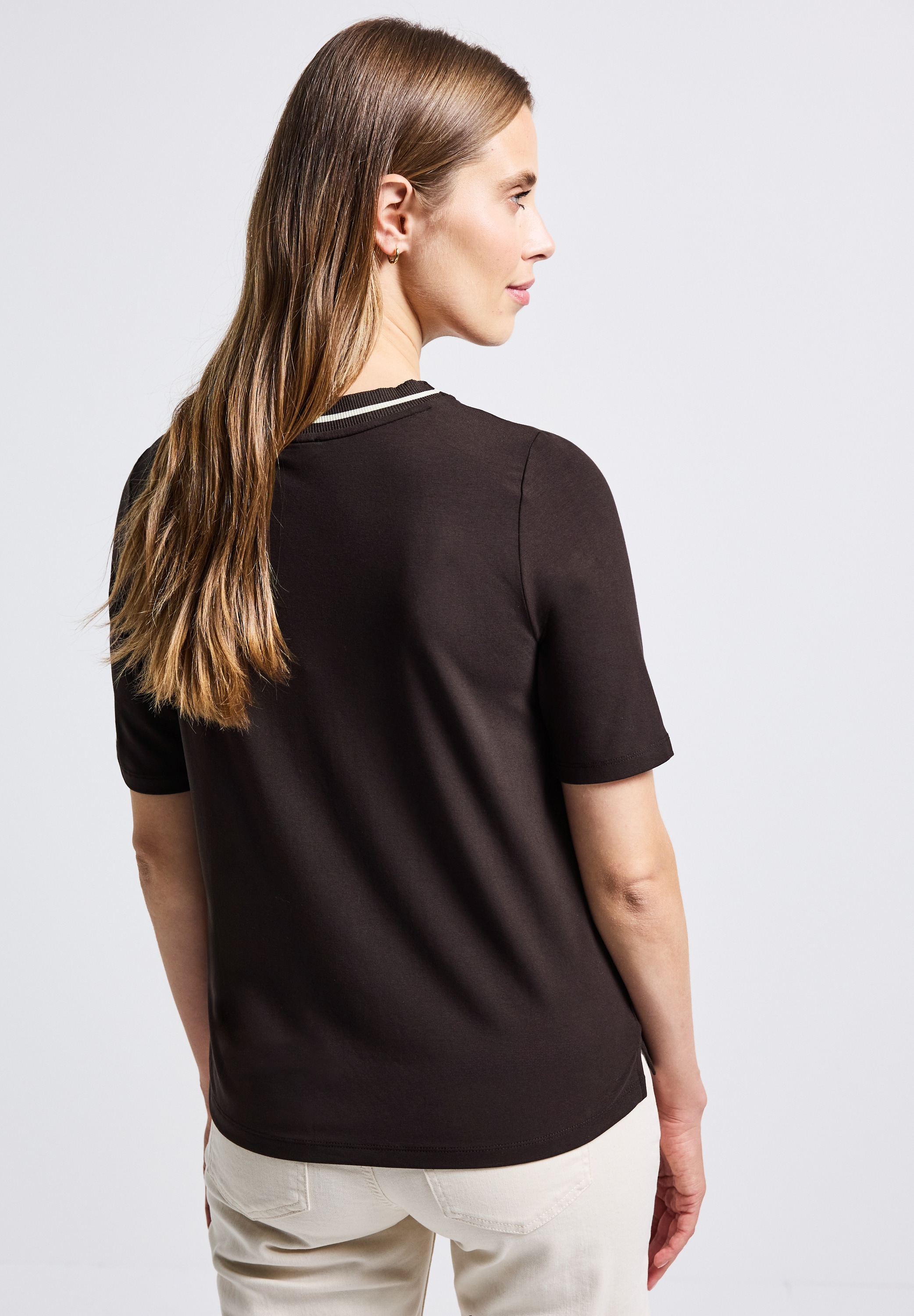 STREET ONE T-Shirt, mit Rippdetail