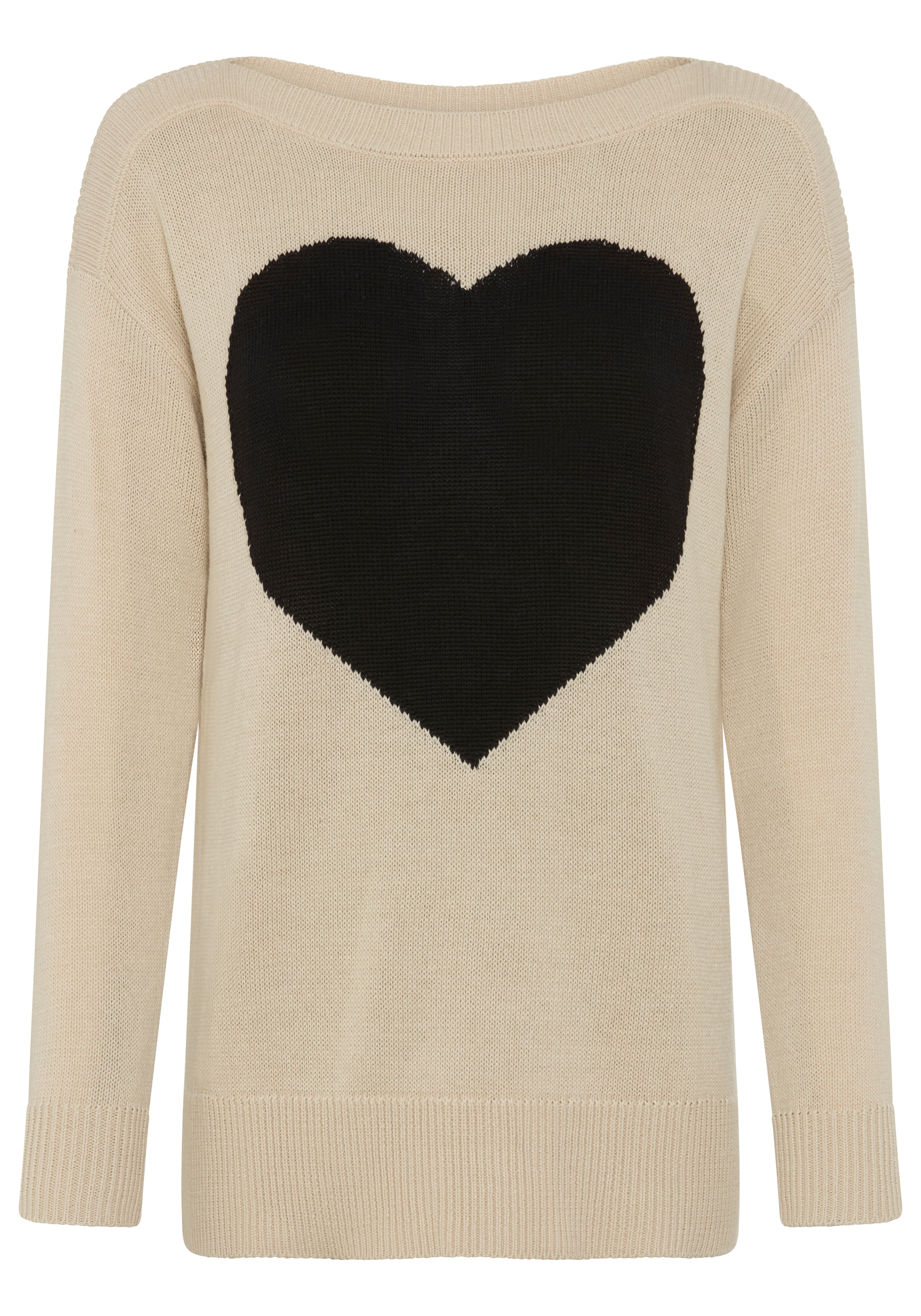 Laura Scott Strickpullover mit Herz-Strickmuster
