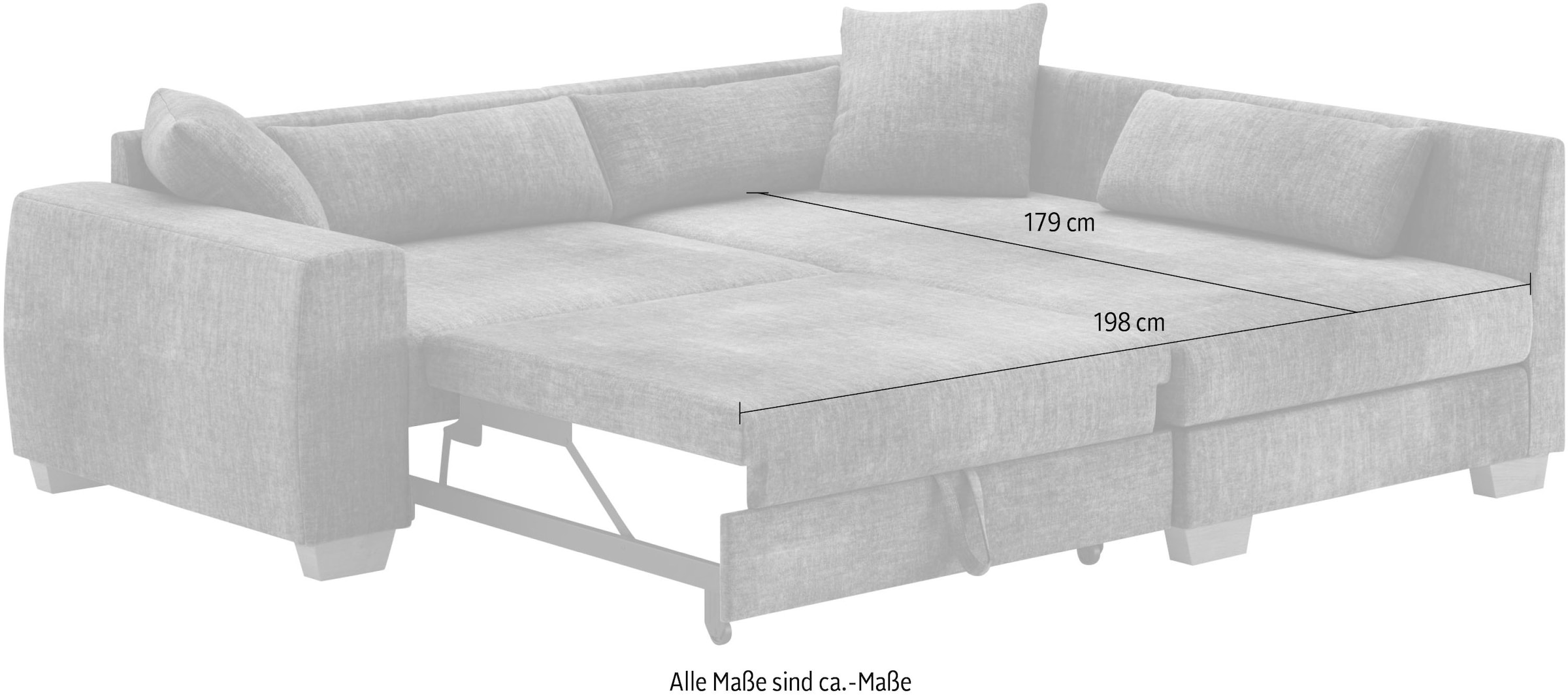 Mr. Couch Ecksofa »Helena L-Form«, Mit Federkern, wahlweise mit Bettfunktion und Taschenfederkern