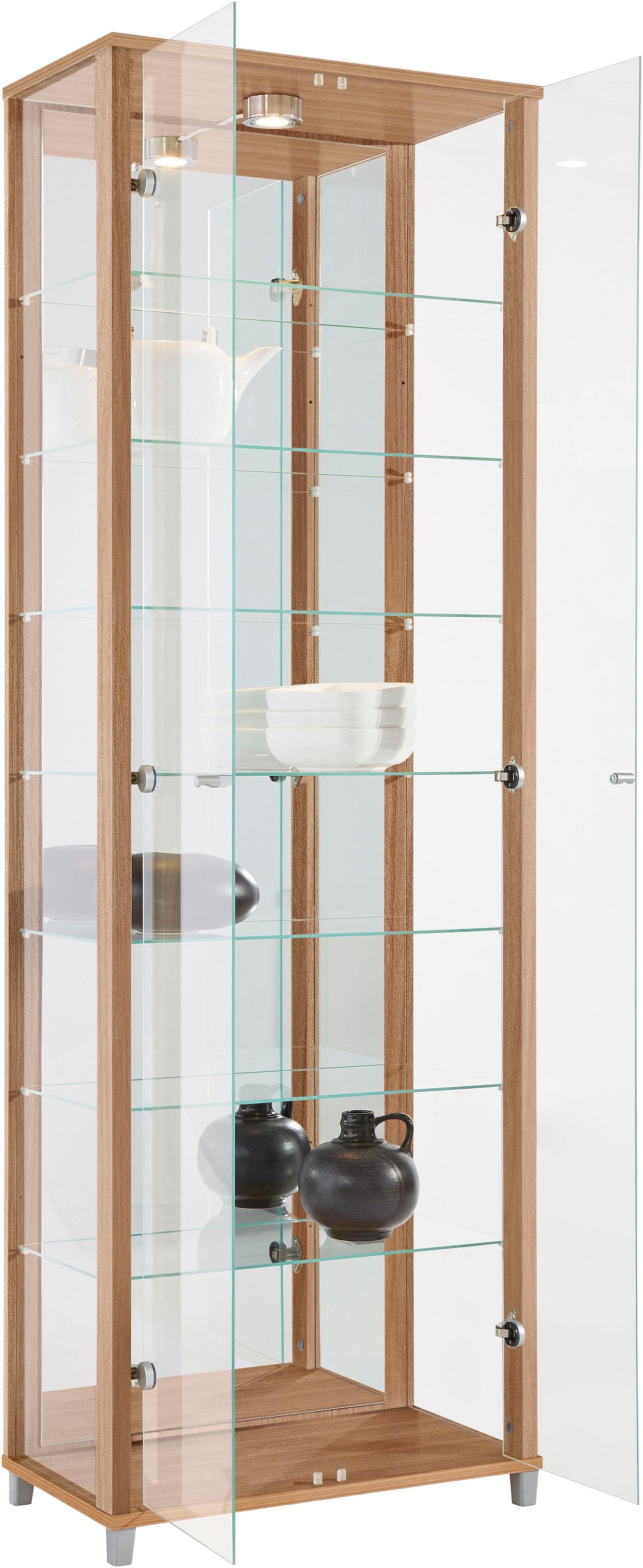 fif möbel Vitrine »OPTIMA« Standvitrine/Glasvitrine 2x Glastür,perfekt für Sammler,Sammlervitrine