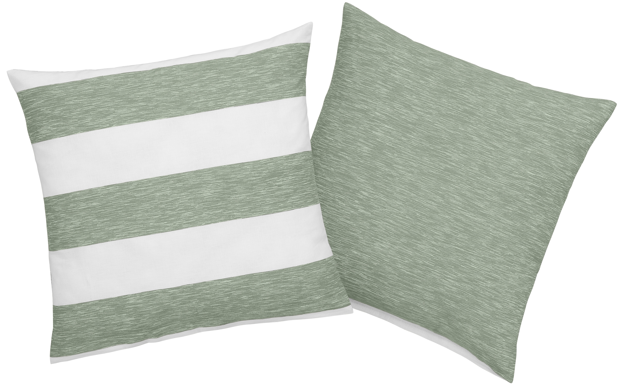 OTTO products Kissenhülle »Big Stripe«, (2 St.), Streifen-Design in Melange-Optik