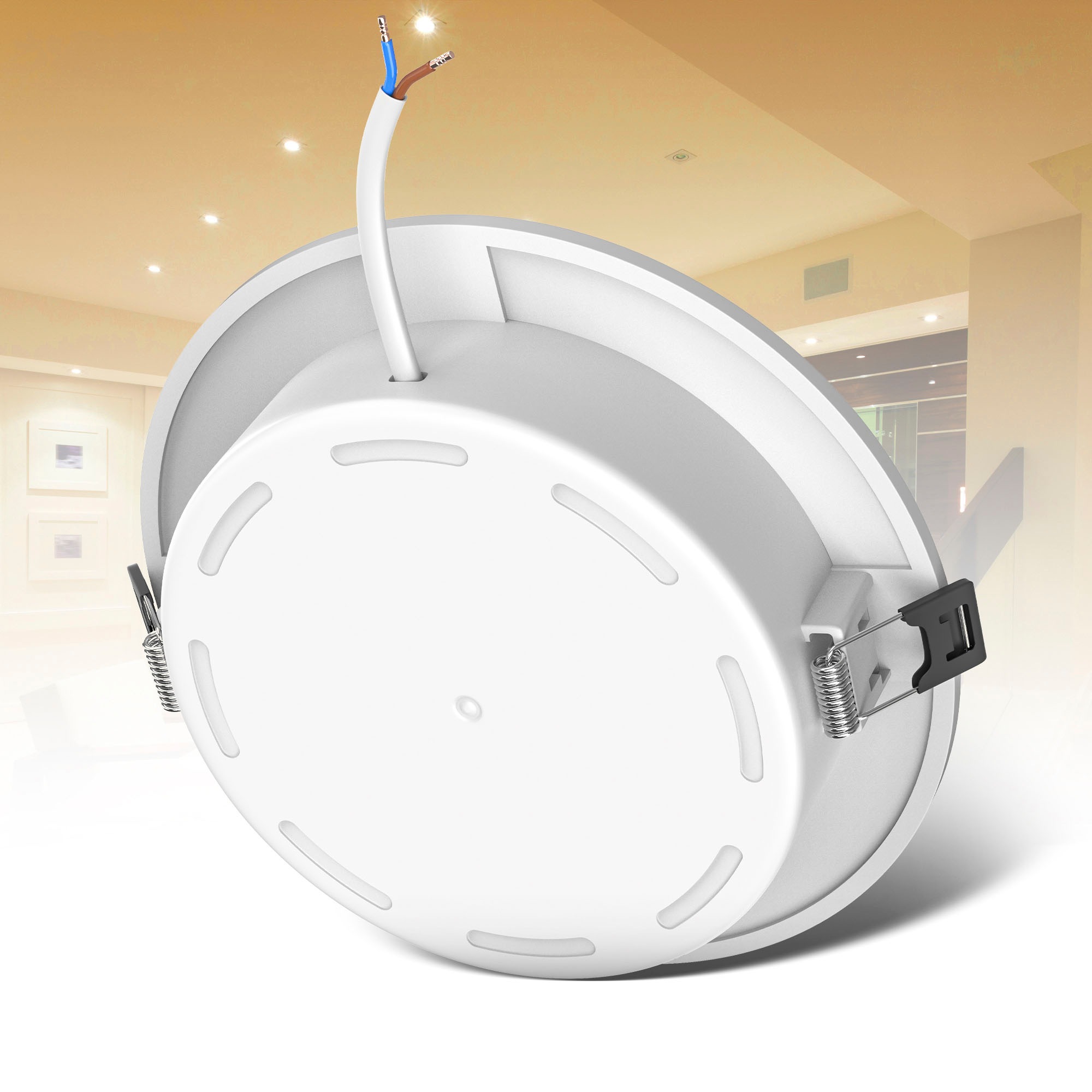 B.K.Licht LED Bad-Einbauleuchte, 6er-Set, Schutzart IP44,  Ø 11,7 cm, inkl. LED Leuchtmittel