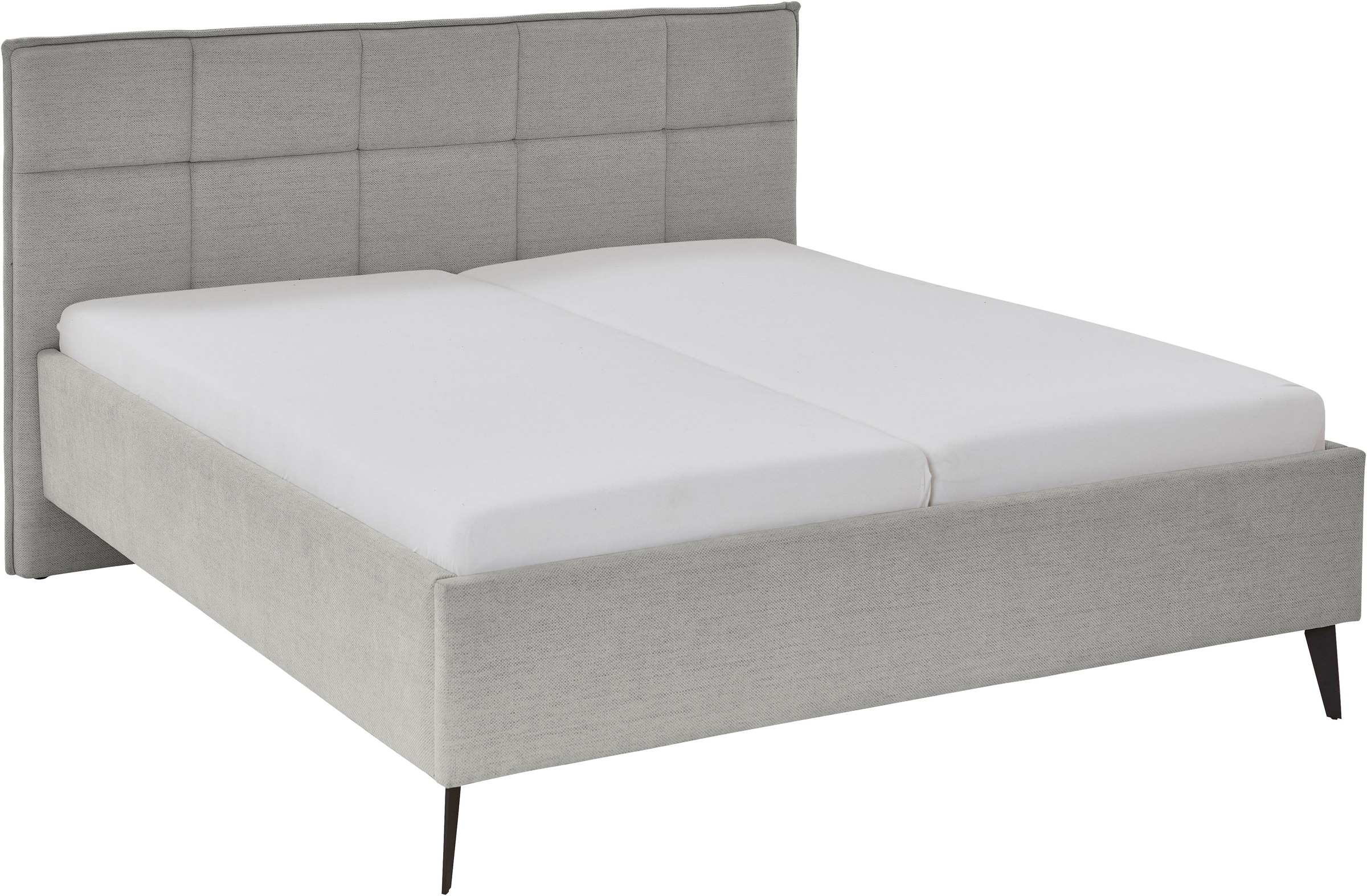 meise.möbel Polsterbett »Paulo wahlweise mit Bettkasten, erhältlich in den Breiten 160 & 180cm« wahlweise mit Holz- oder Metallfuß